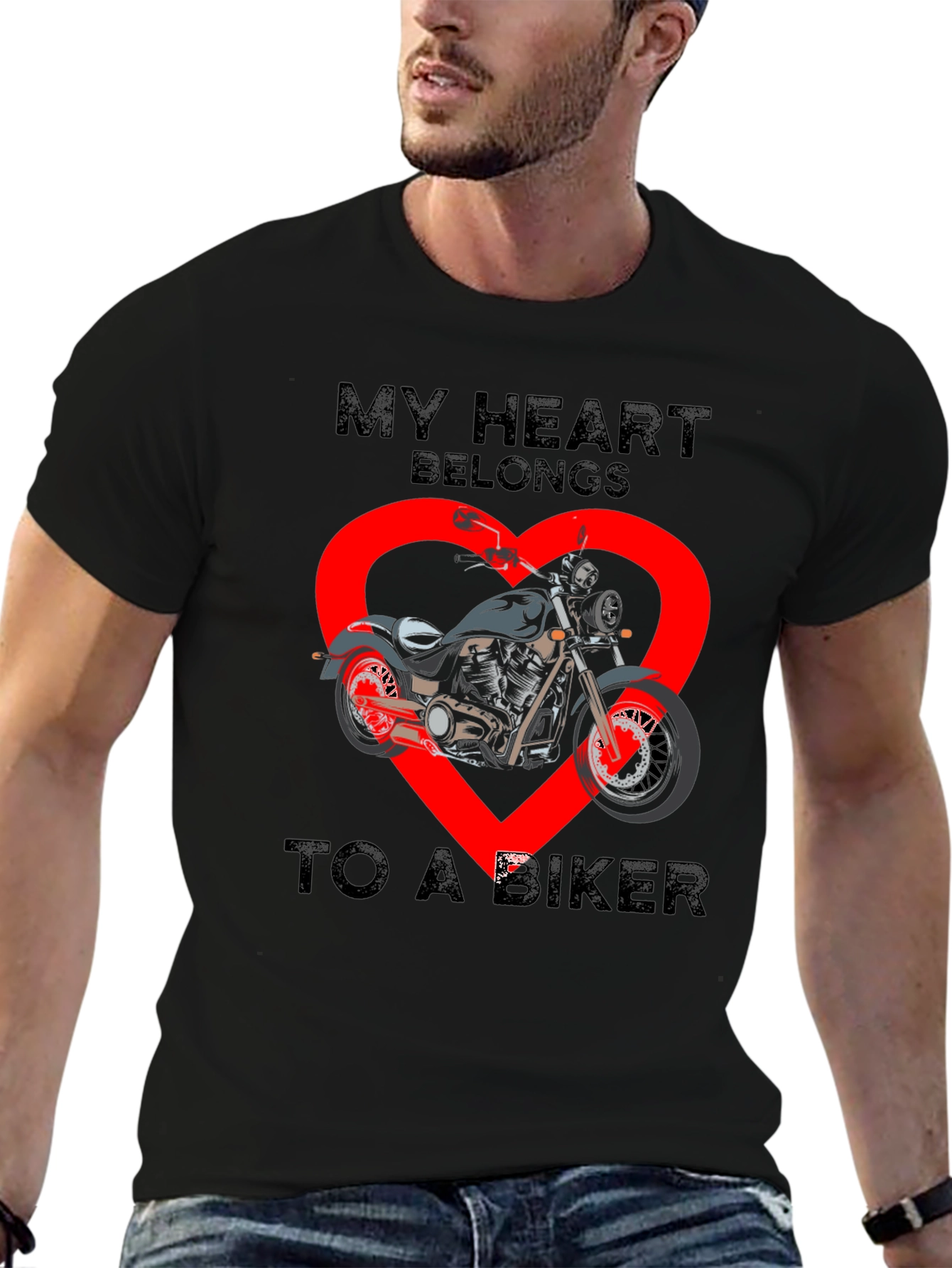 My Heart Belongs to a Biker T-Shirt