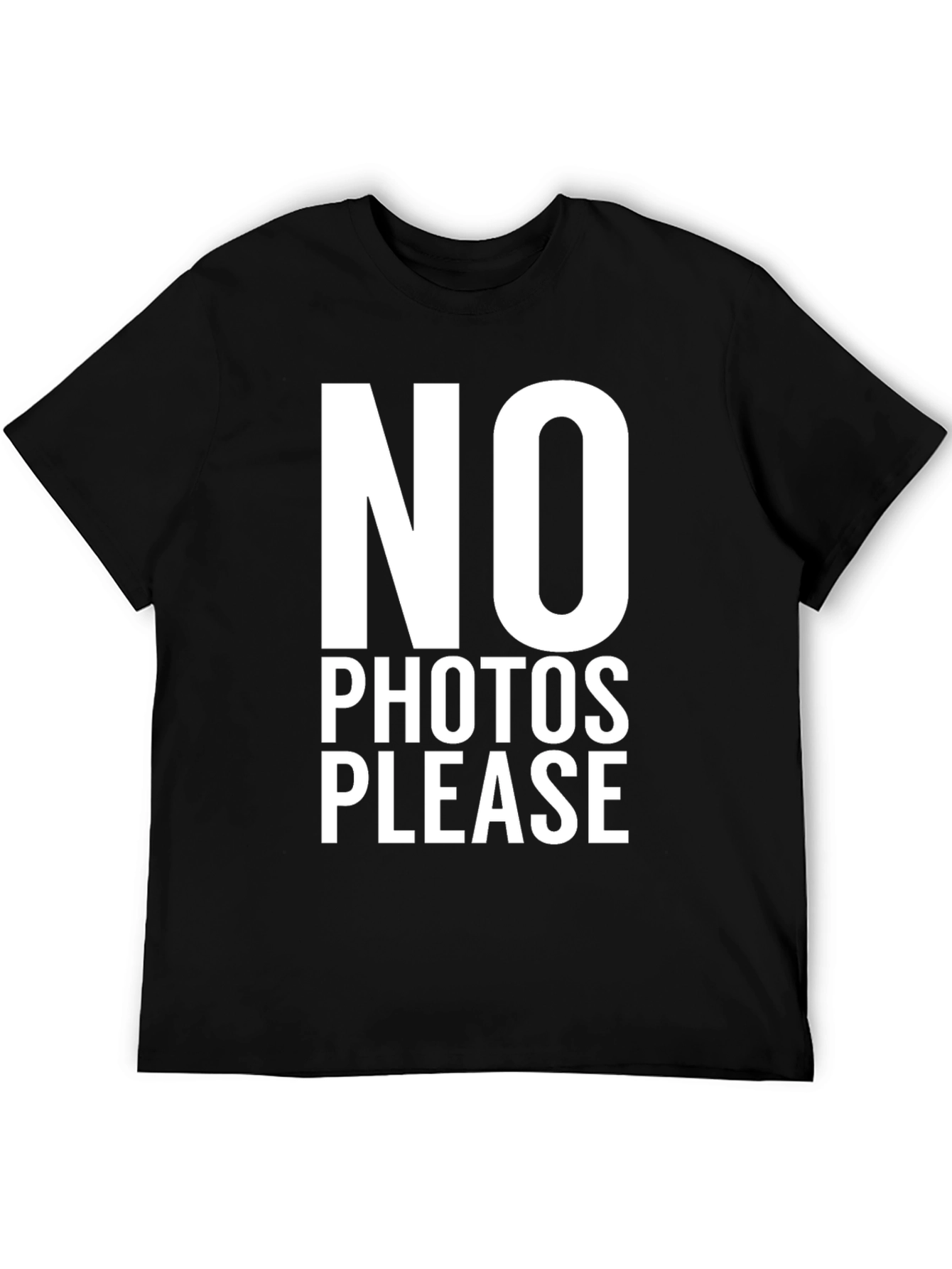 No Photos Please Slogan Graphic T-Shirt