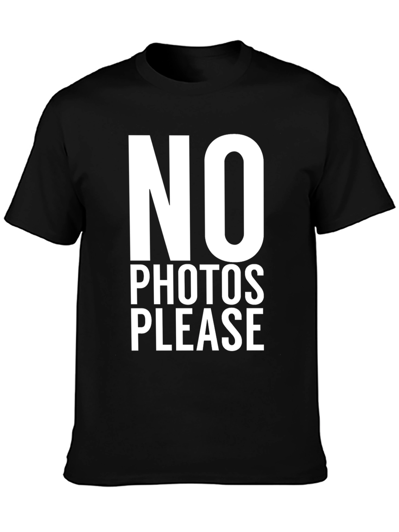 No Photos Please Slogan Graphic T-Shirt