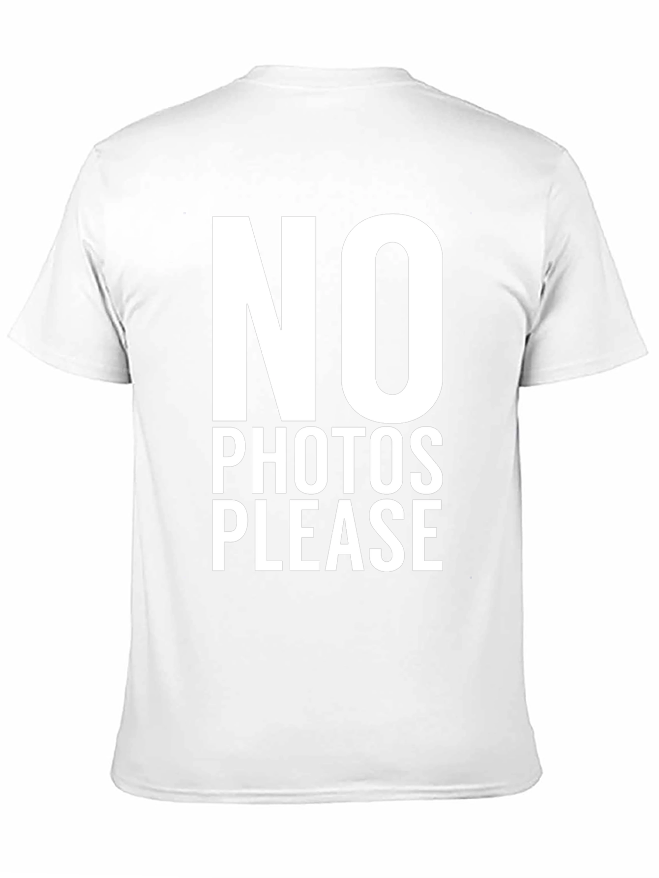 No Photos Please Slogan Graphic T-Shirt
