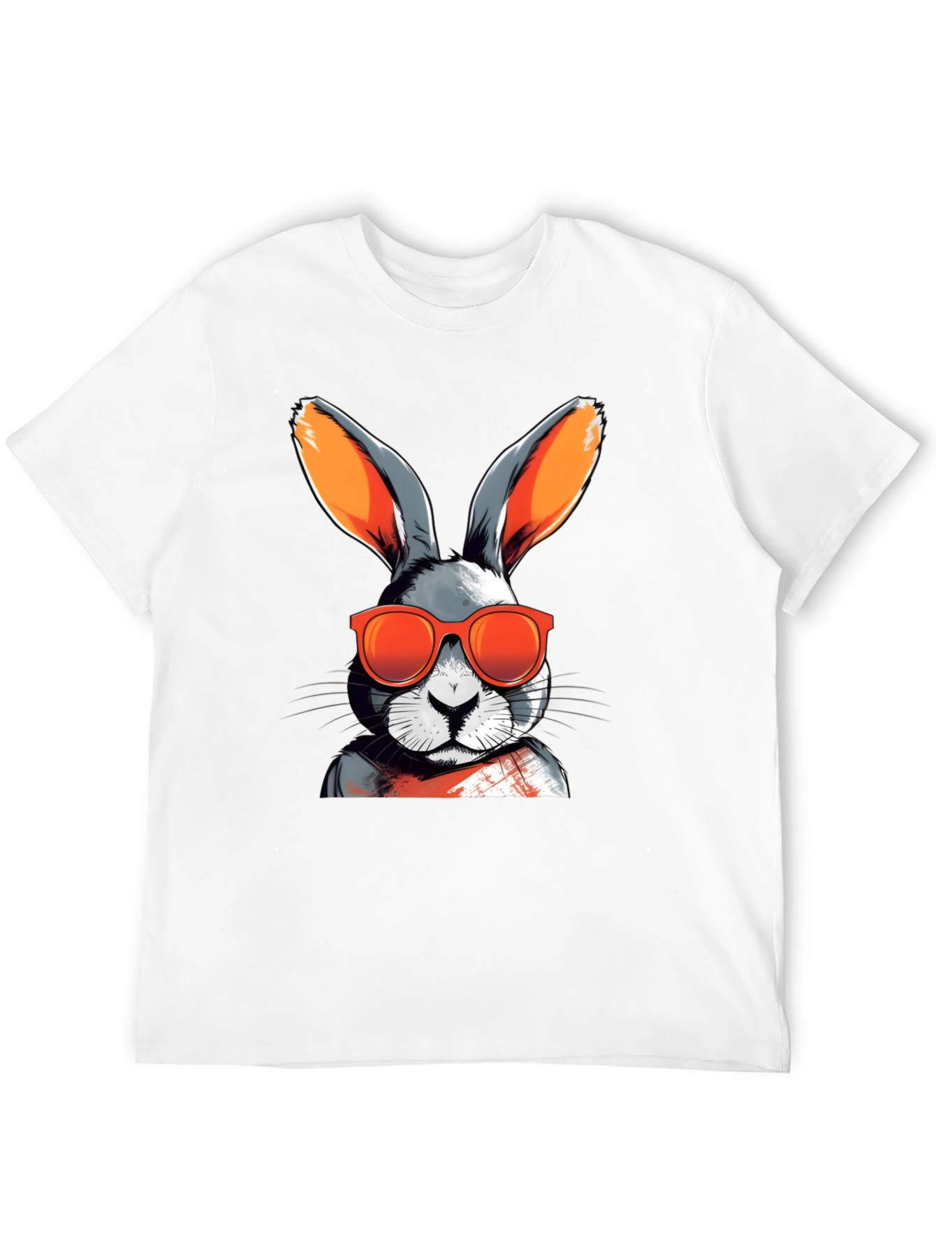 Cool Rabbit Graphic Tee - Black Cotton Blend