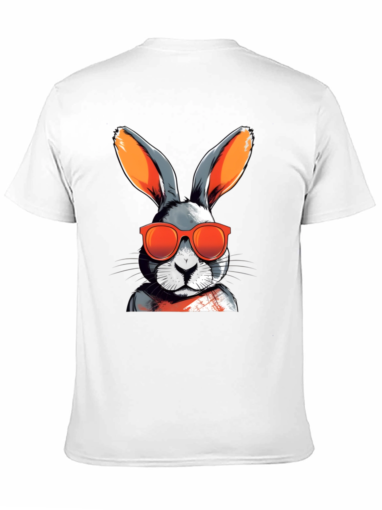 Cool Rabbit Graphic Tee - Black Cotton Blend