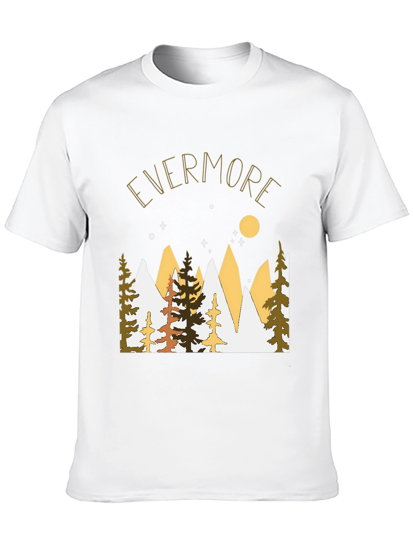 Evermore Graphic Tee - Mountain & Moon Print