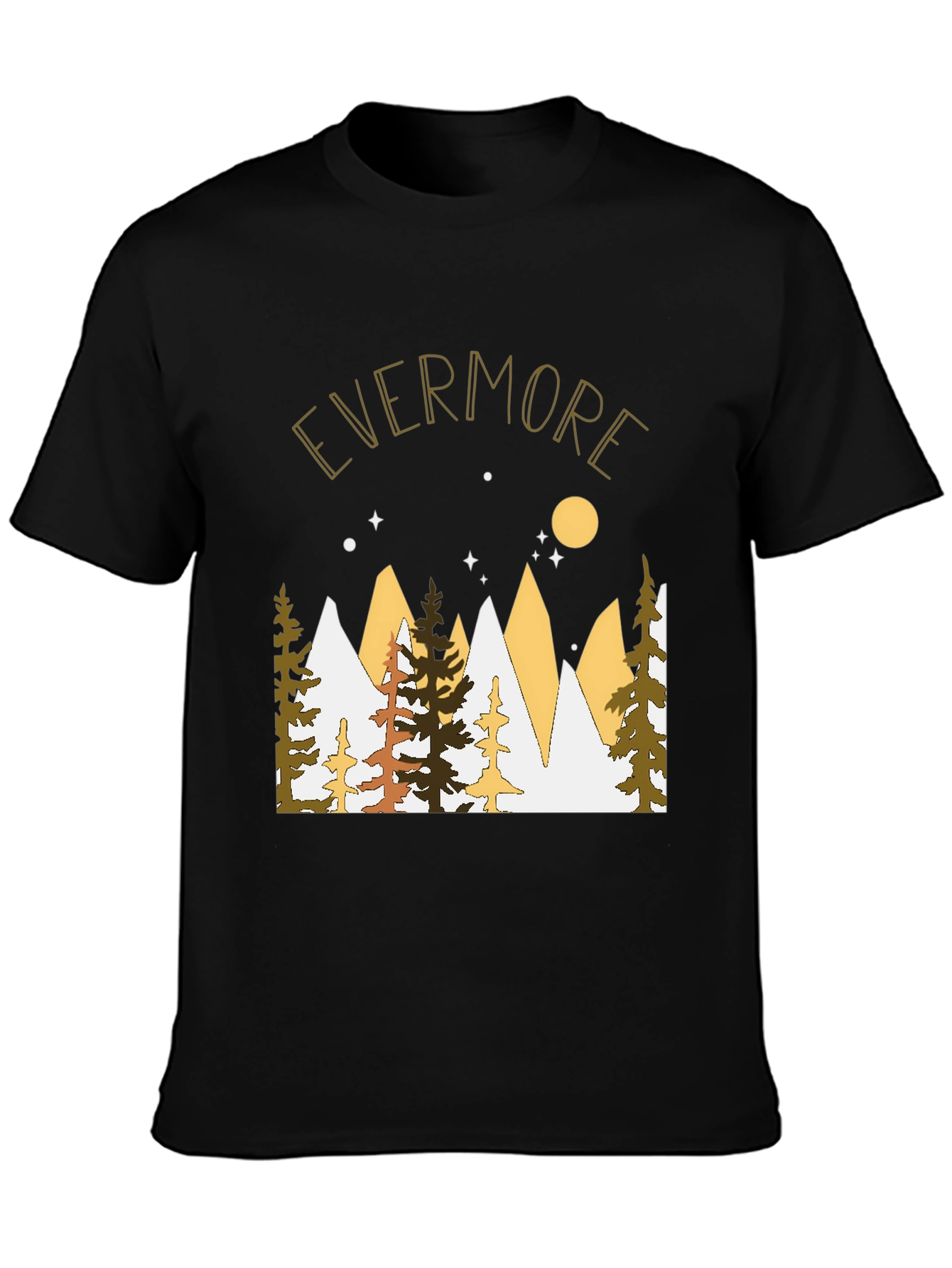 Evermore Graphic Tee - Mountain & Moon Print
