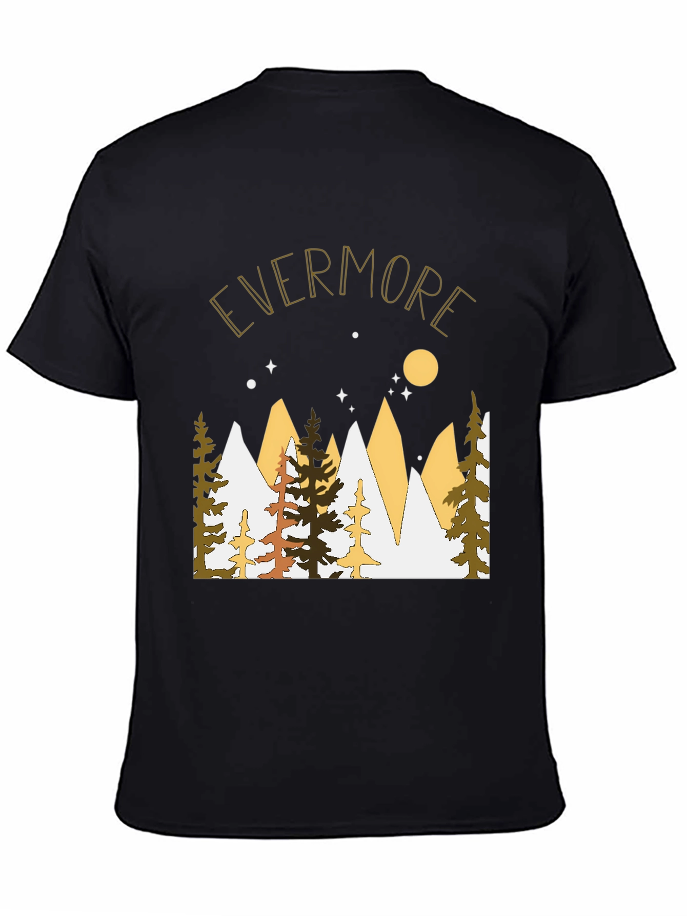 Evermore Graphic Tee - Mountain & Moon Print