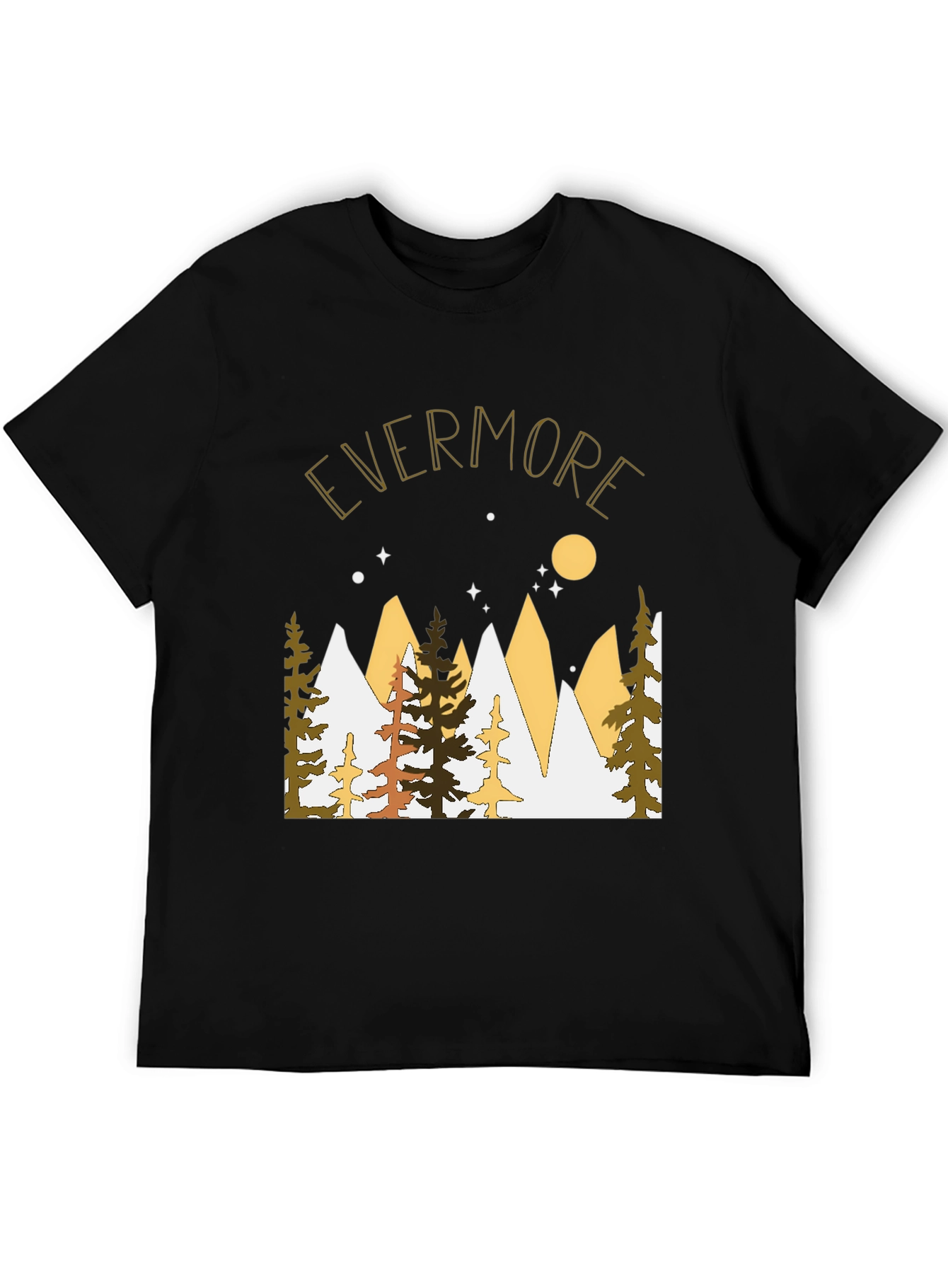 Evermore Graphic Tee - Mountain & Moon Print