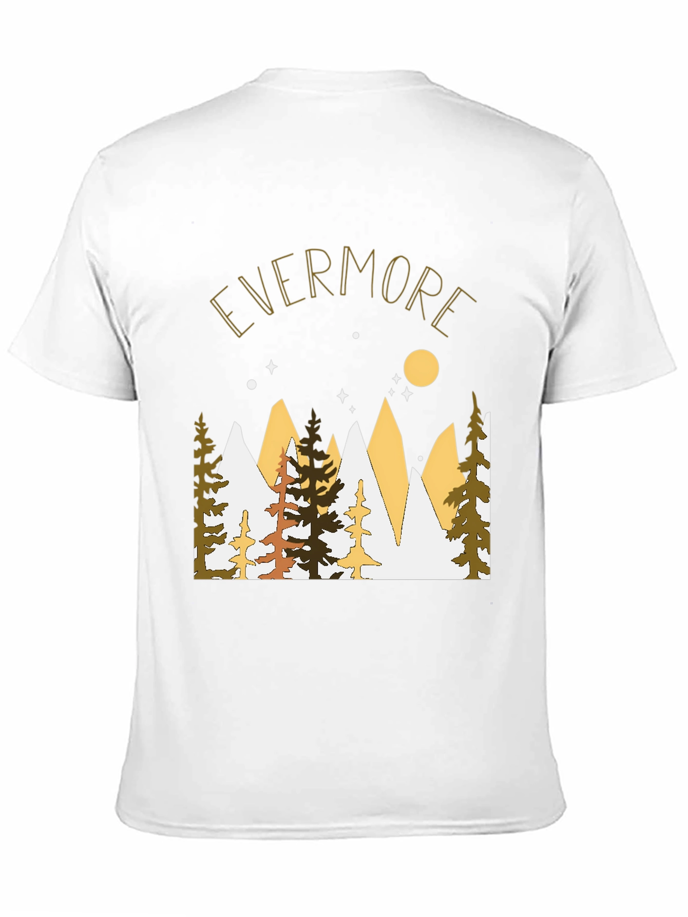 Evermore Graphic Tee - Mountain & Moon Print