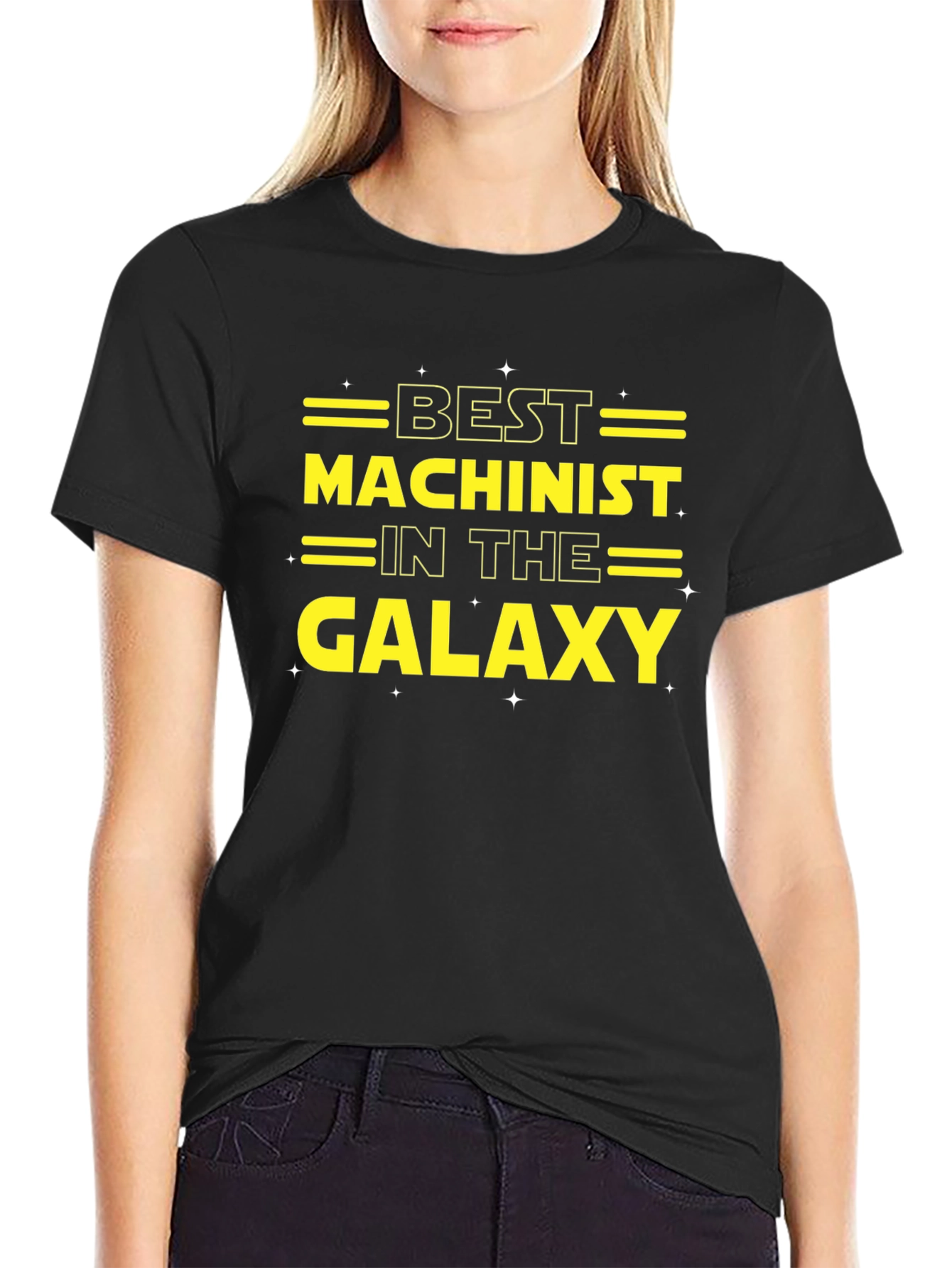 Best Machinist in the Galaxy Black T-Shirt