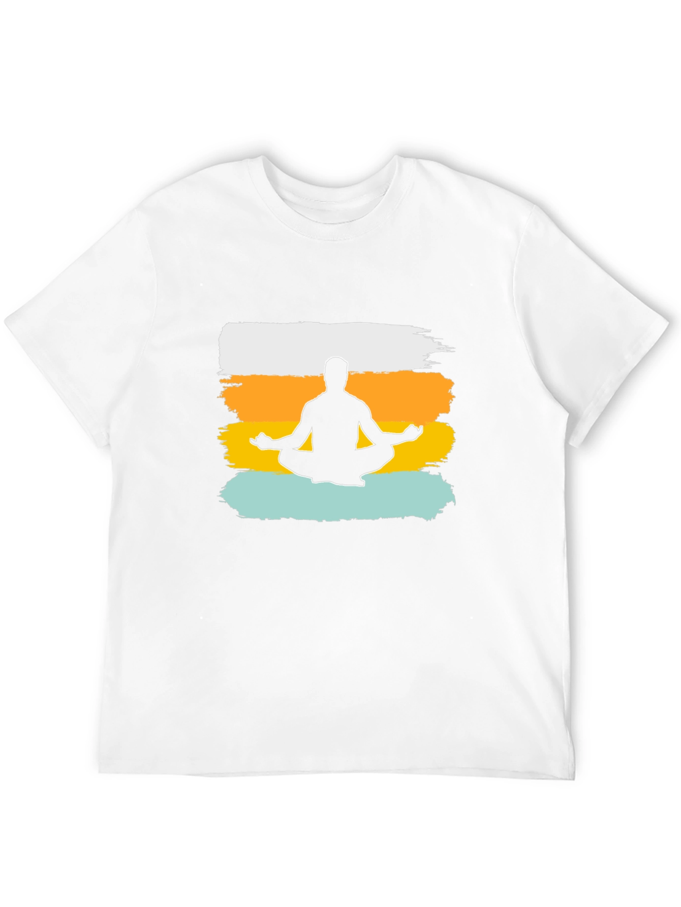 Meditate Man Graphic Tee - Black Cotton T-Shirt