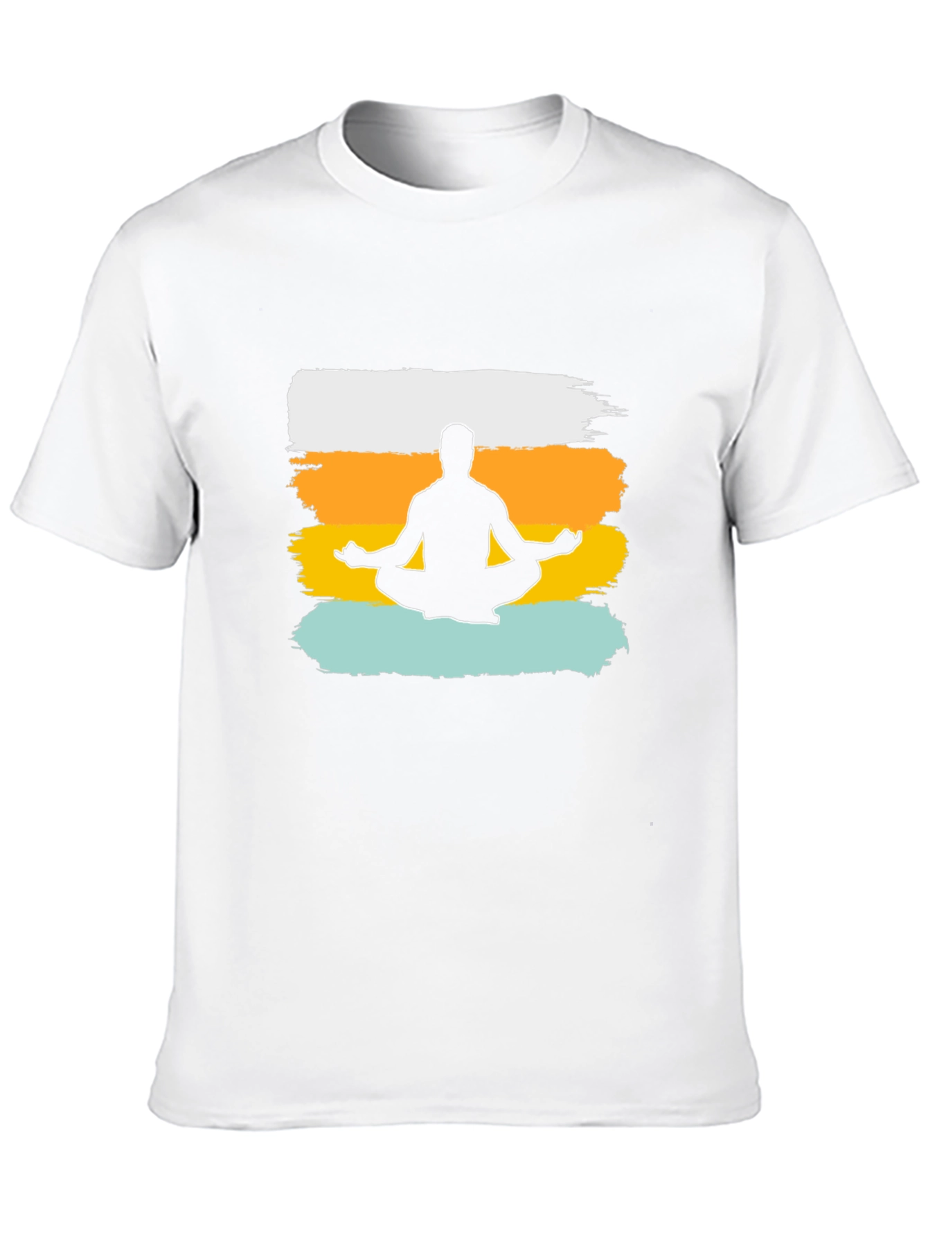 Meditate Man Graphic Tee - Black Cotton T-Shirt