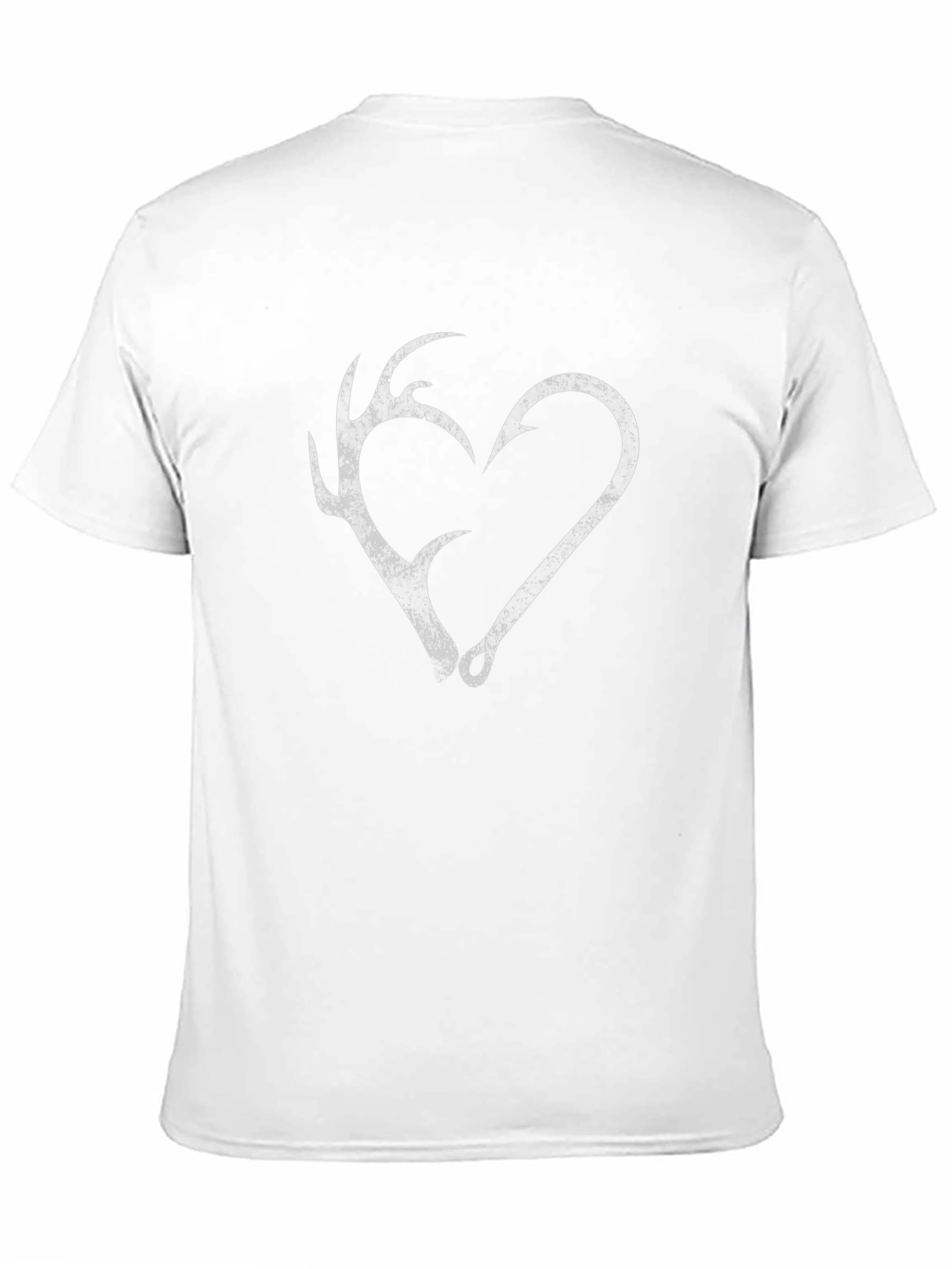 Antler & Hook Heart Graphic T-Shirt - Black
