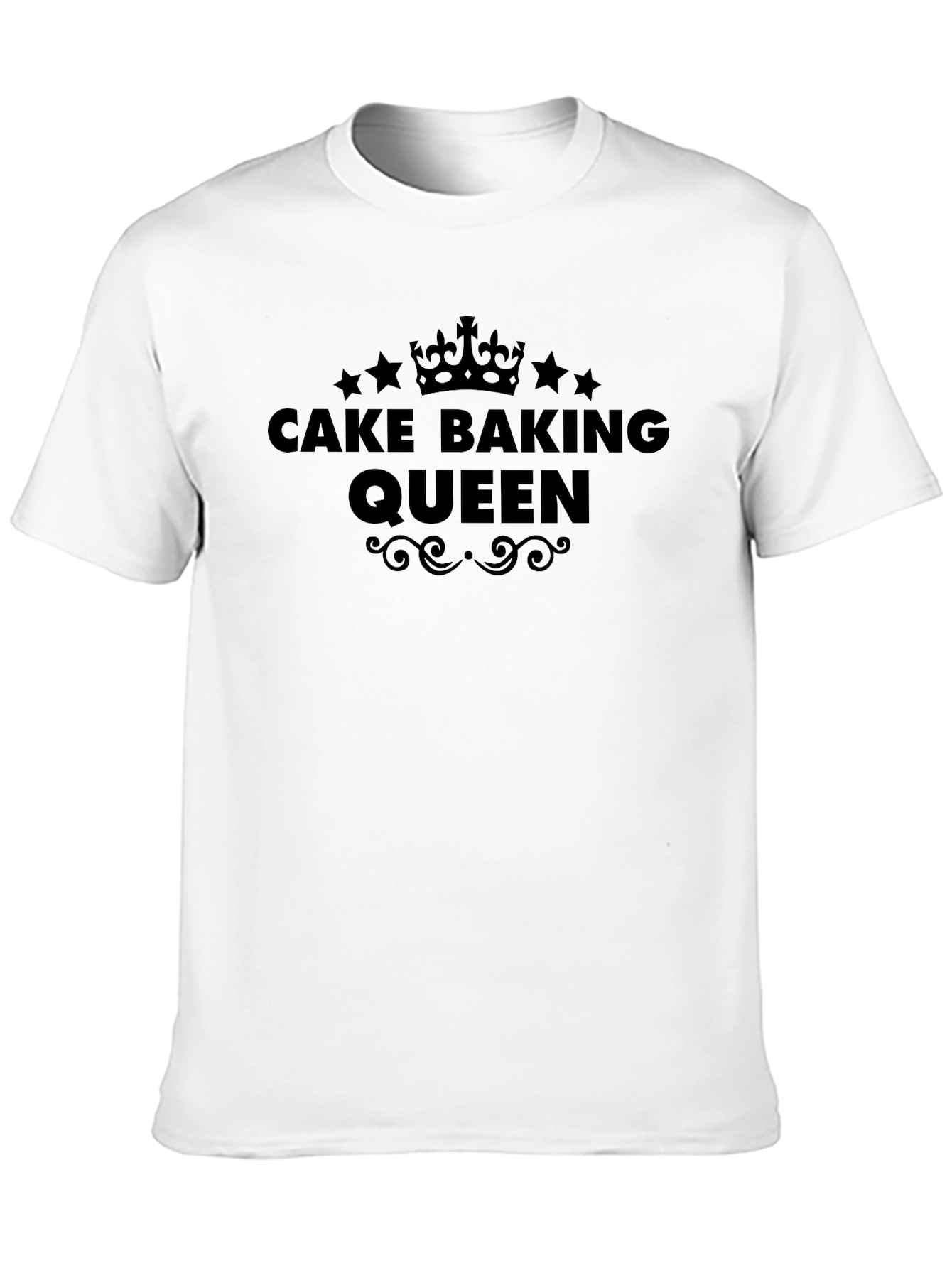 Cake Baking Queen Black T-Shirt - Baking Lover Tee