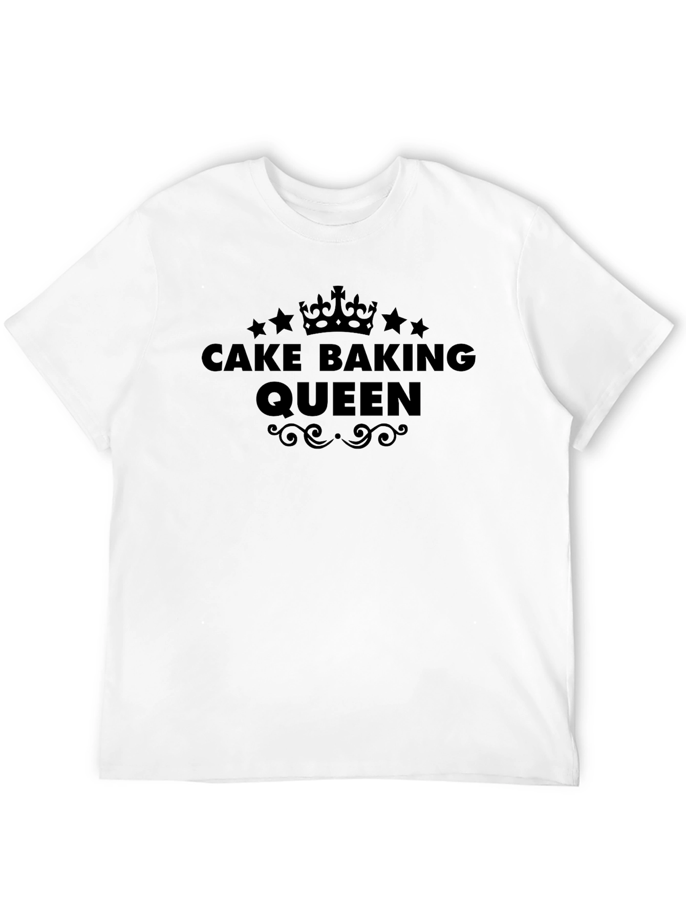 Cake Baking Queen Black T-Shirt - Baking Lover Tee