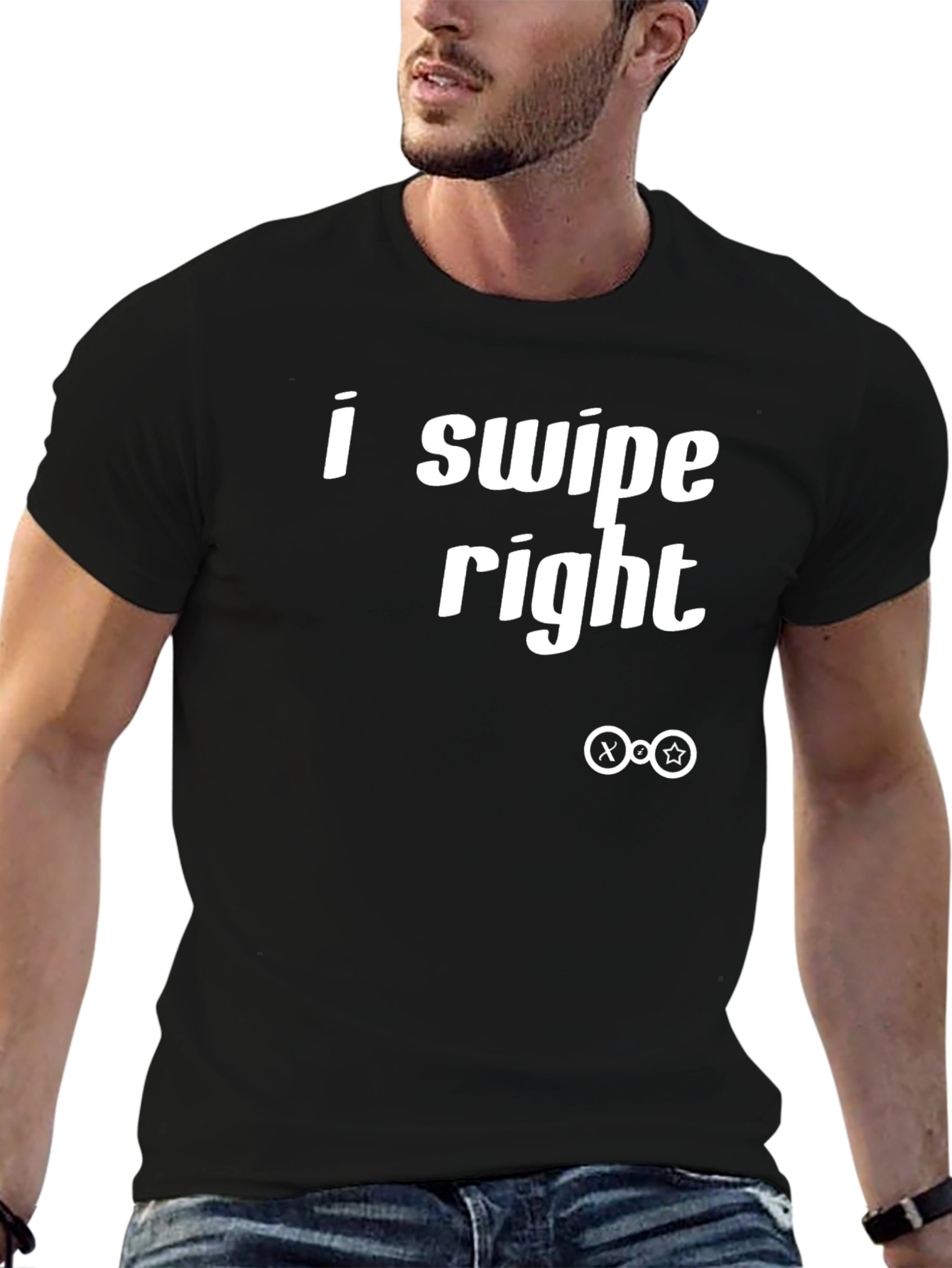 I Swipe Right Black Tee