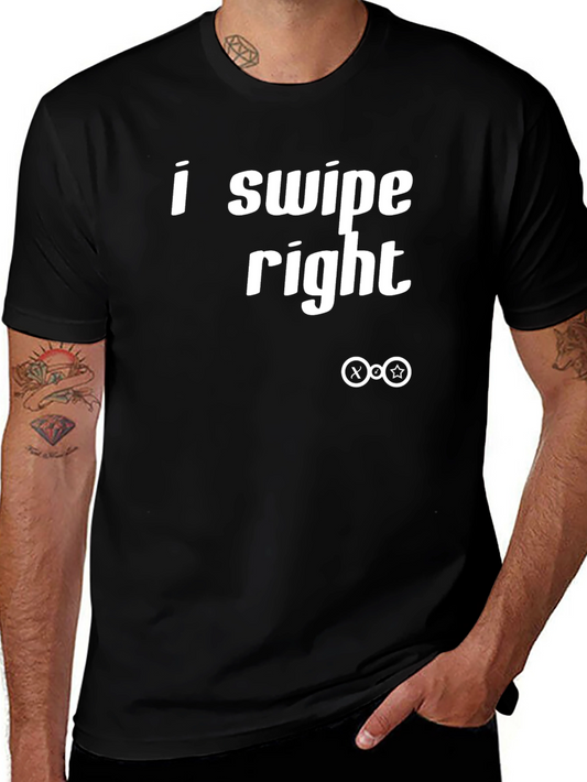 I Swipe Right Black Tee