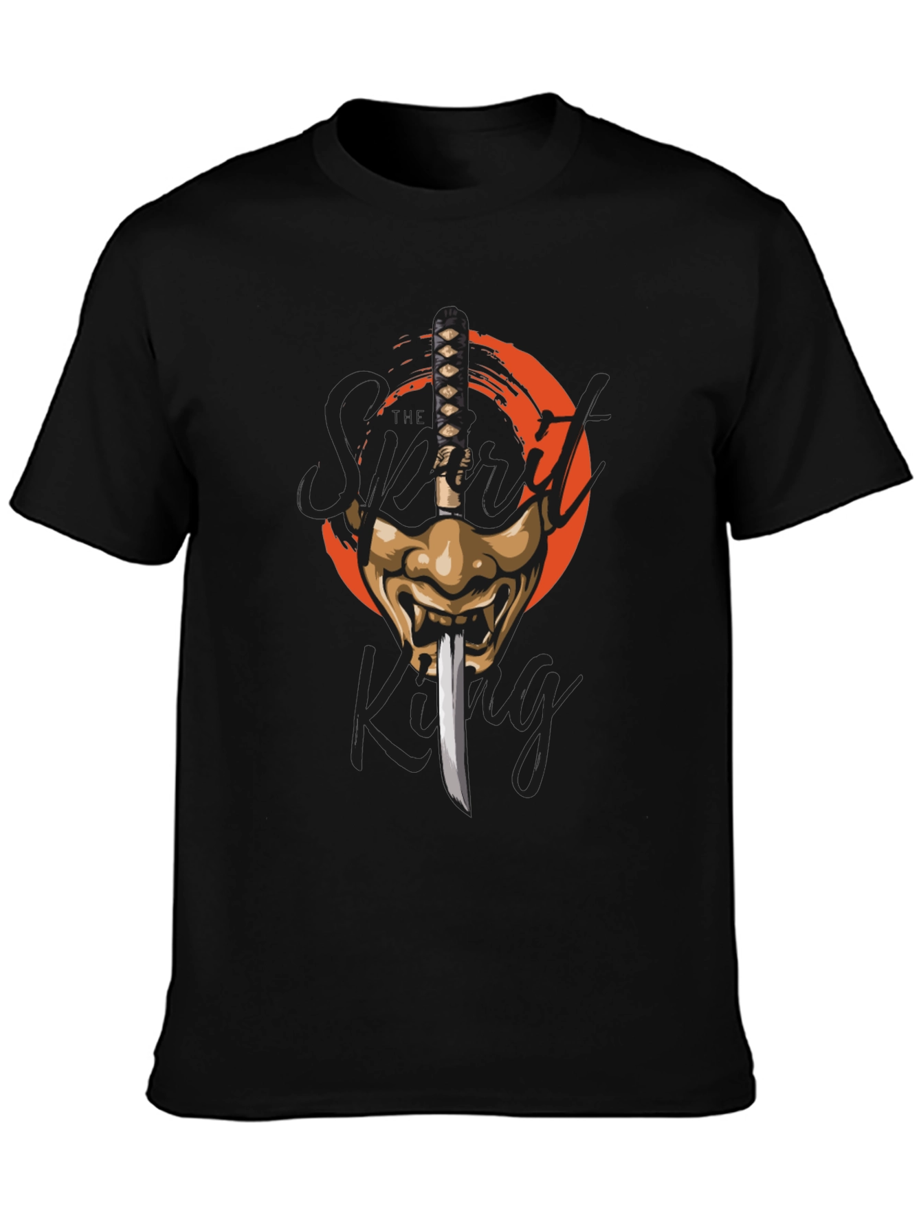 Samurai Sword & Mask Graphic T-Shirt