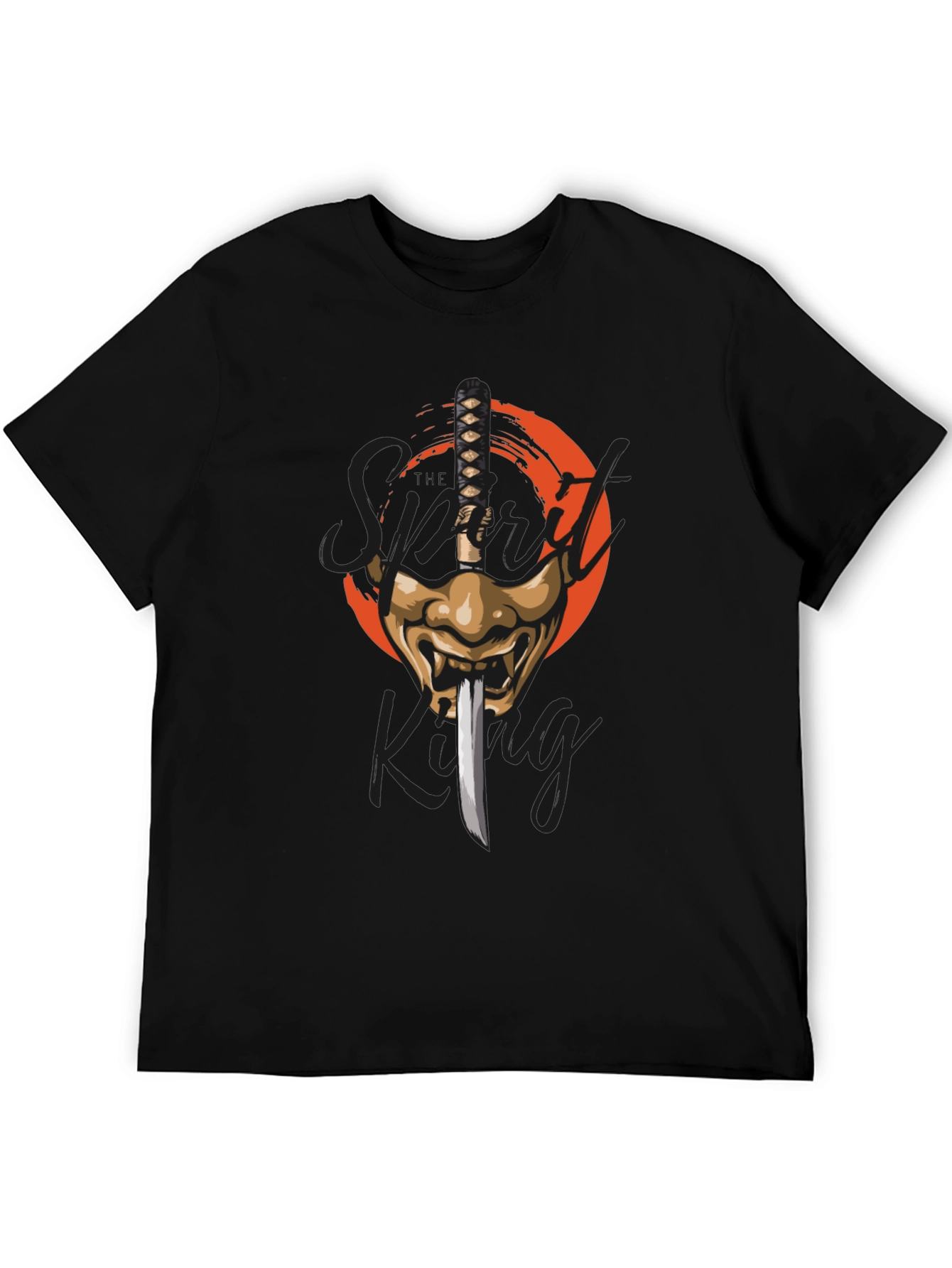 Samurai Sword & Mask Graphic T-Shirt