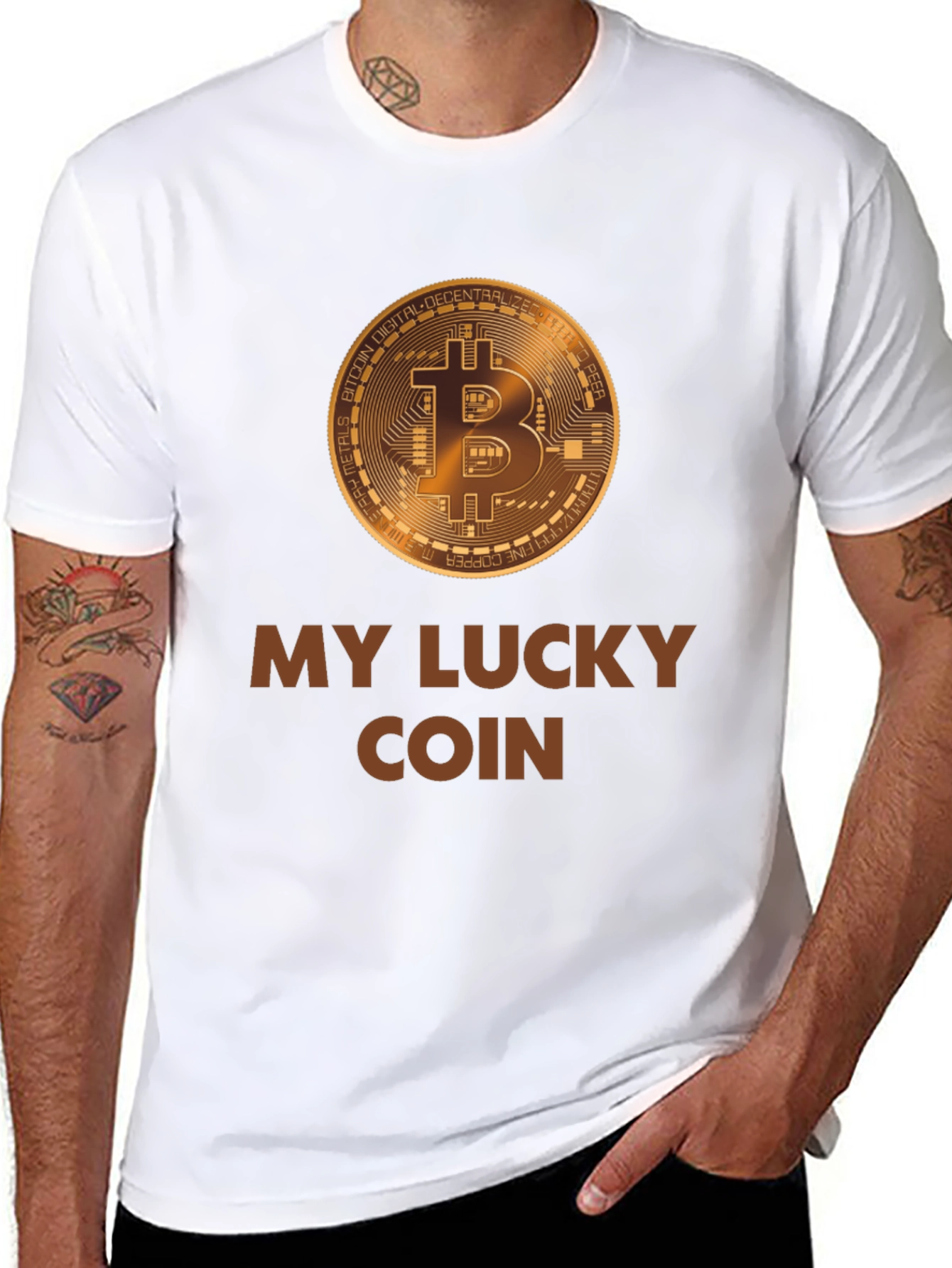 My Lucky Bitcoin T-Shirt - Crypto Lover Tee