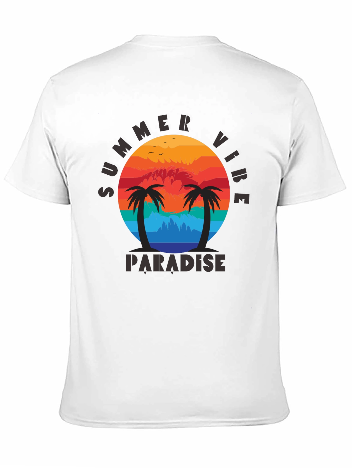 Summer Vibe Paradise Black T-Shirt