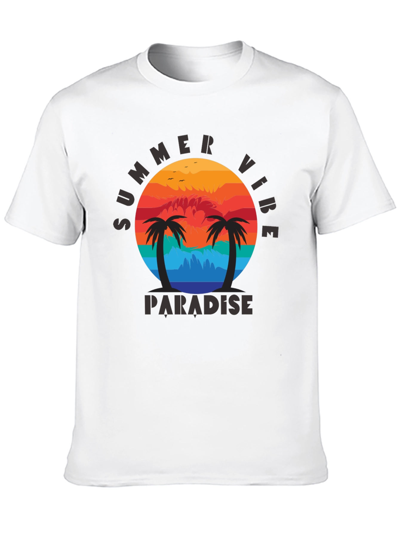 Summer Vibe Paradise Black T-Shirt