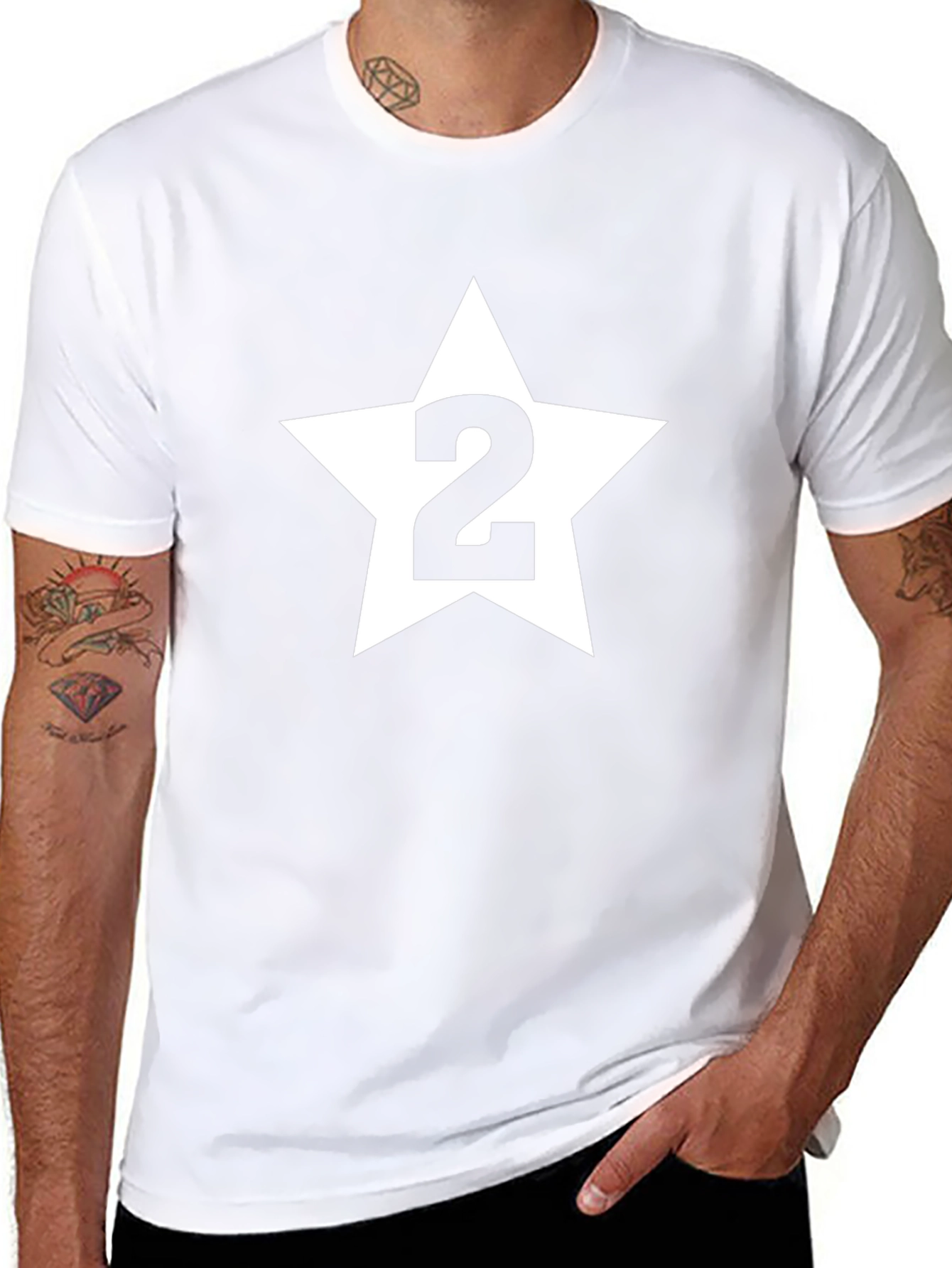Star Number Two Black T-Shirt