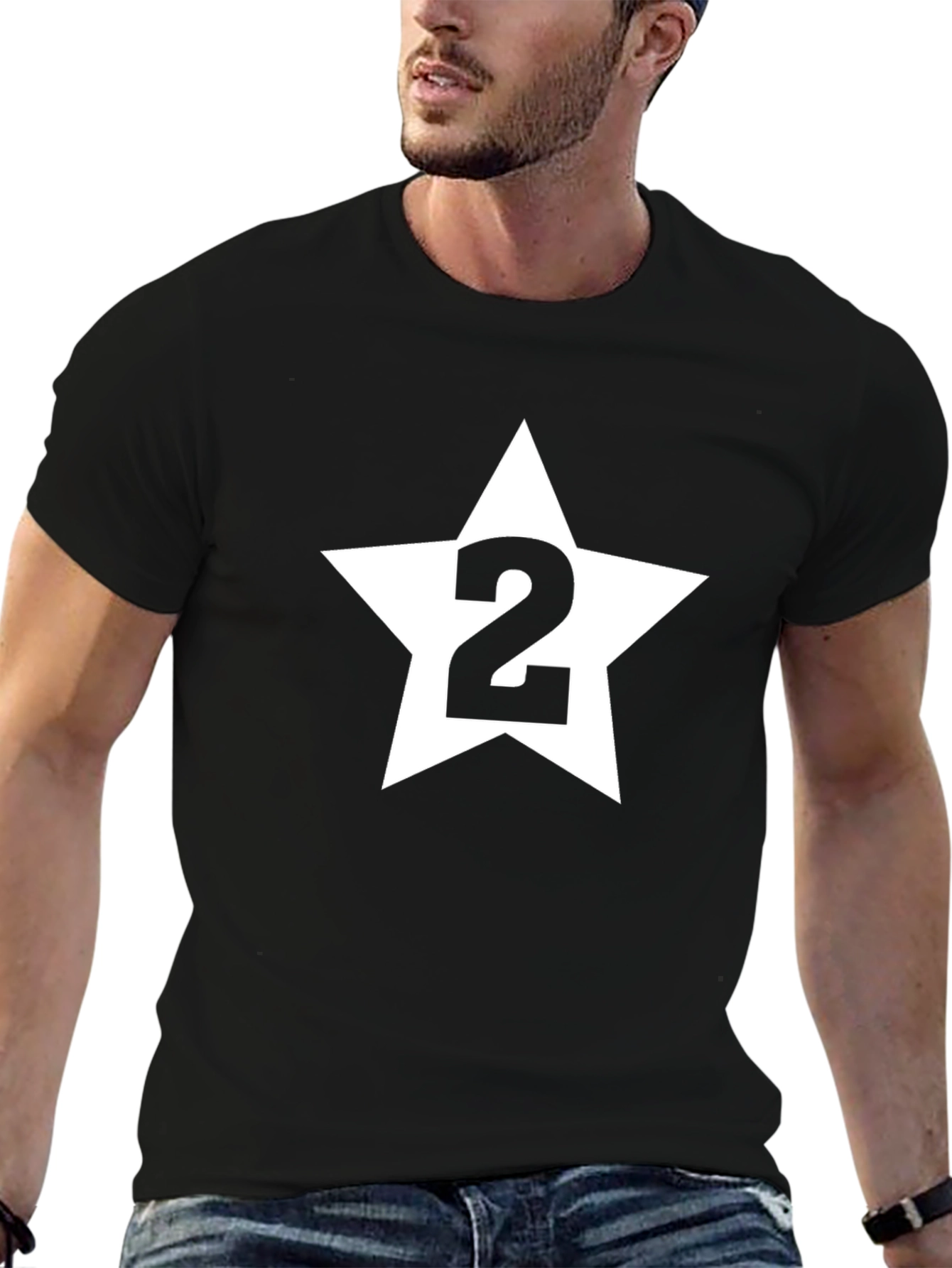 Star Number Two Black T-Shirt