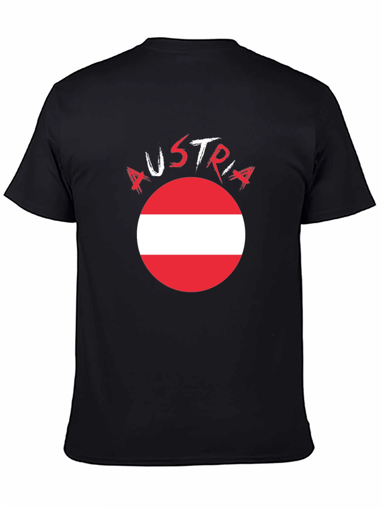 Austria Flag T-Shirt - Black Cotton Tee