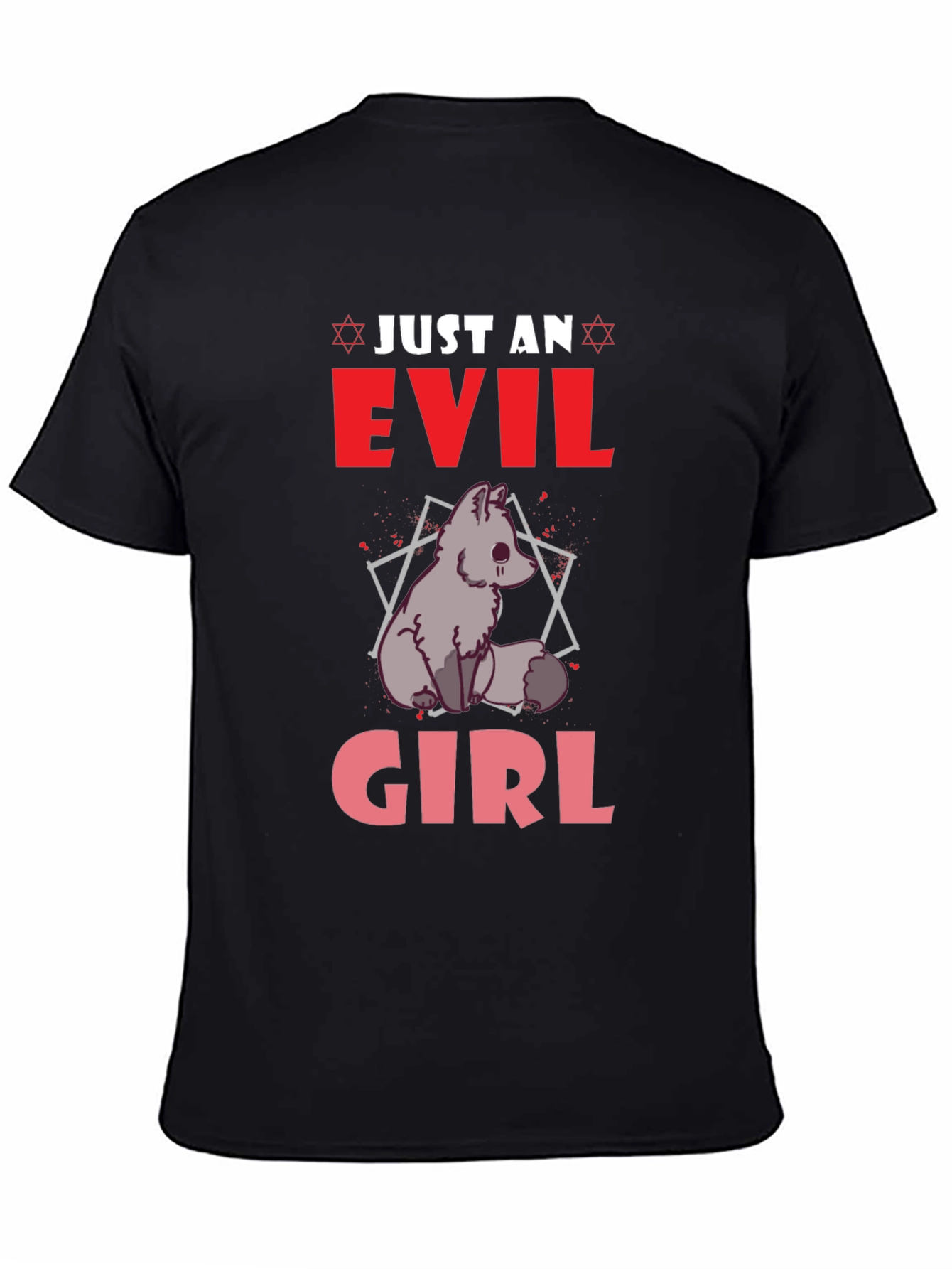 Evil Girl Graphic T-Shirt - Black