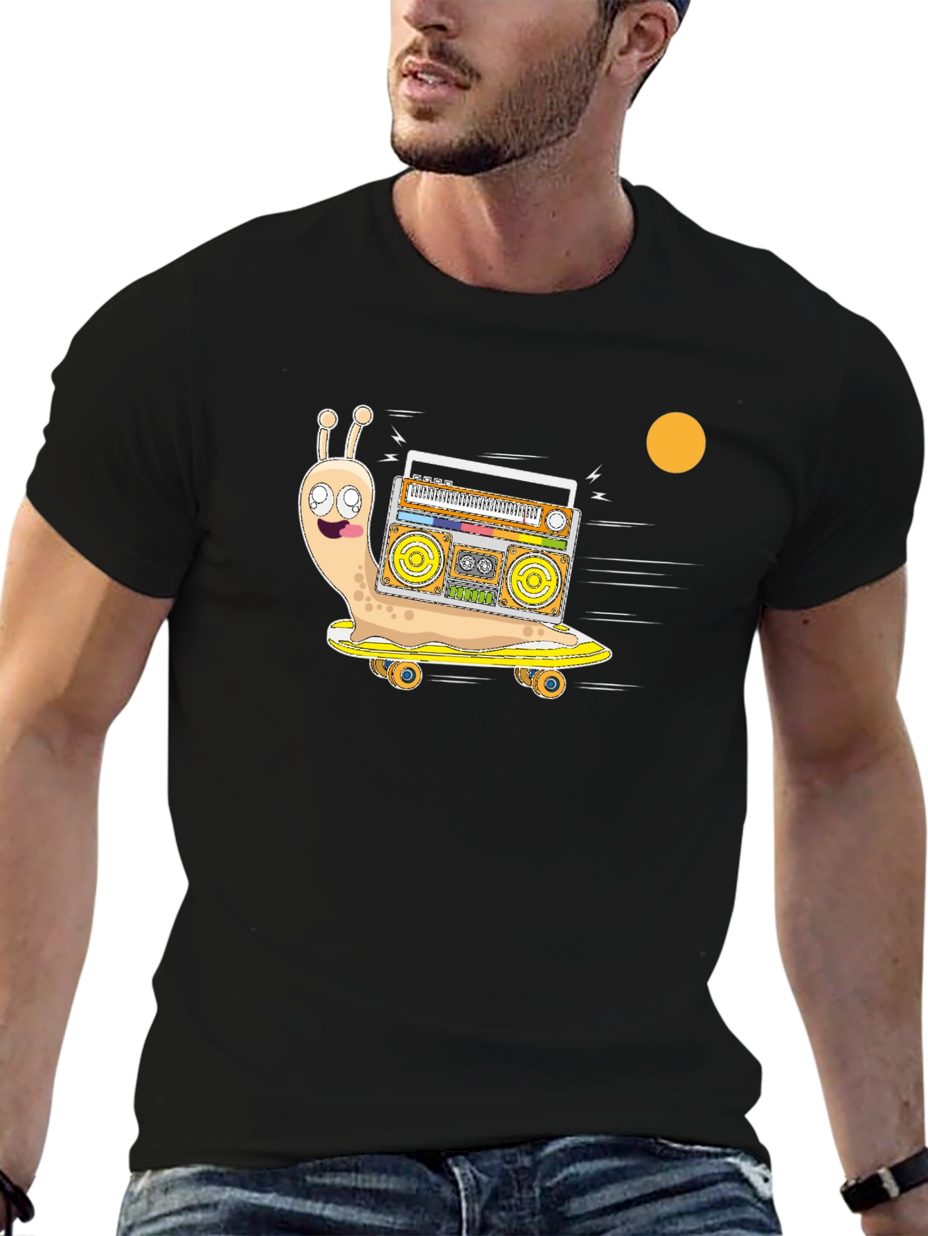 Snail Skateboard Boombox T-Shirt
