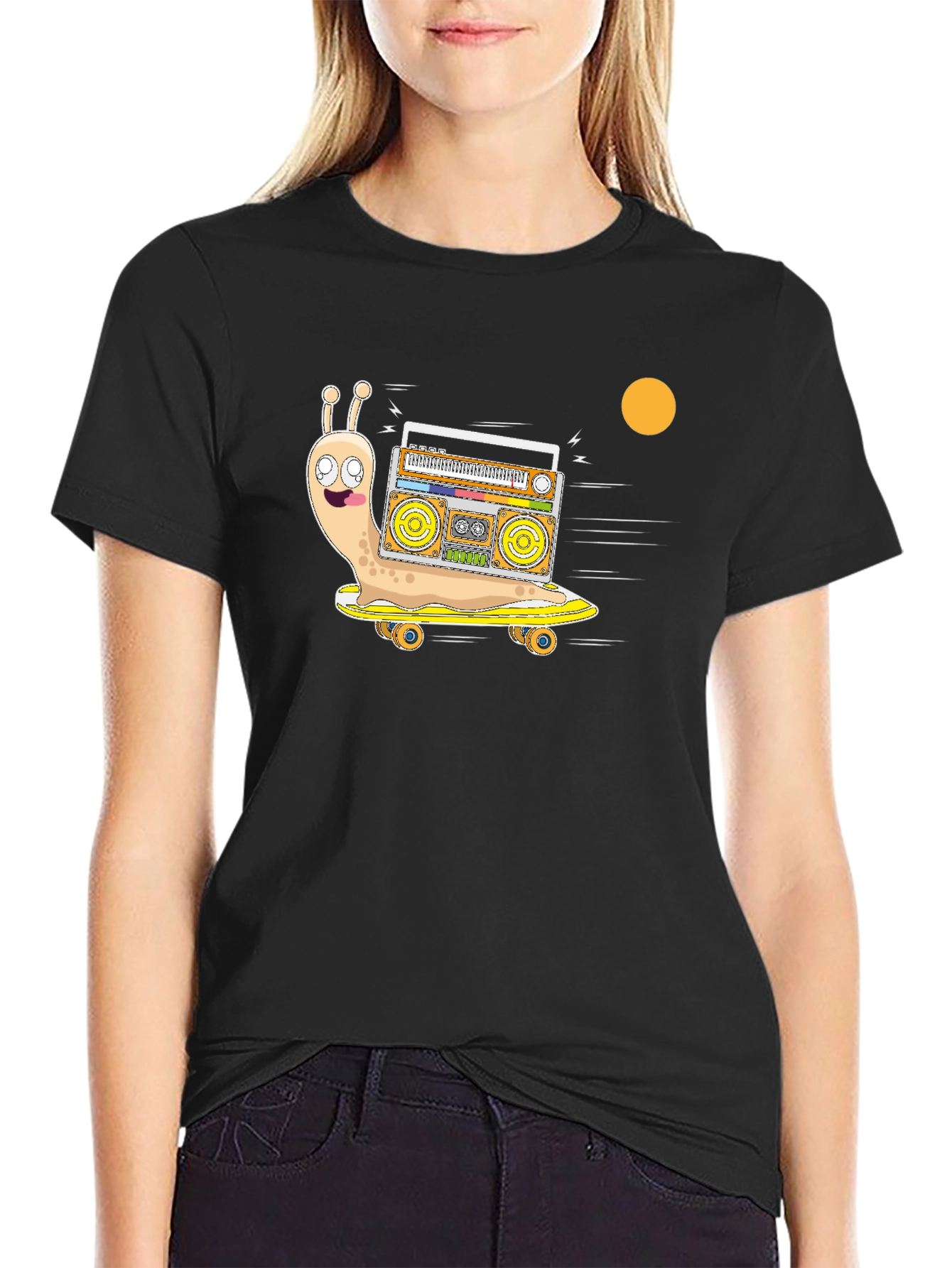 Snail Skateboard Boombox T-Shirt