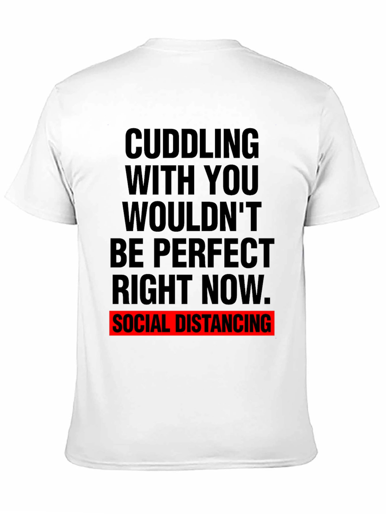 Social Distancing Graphic Tee - Black Cotton