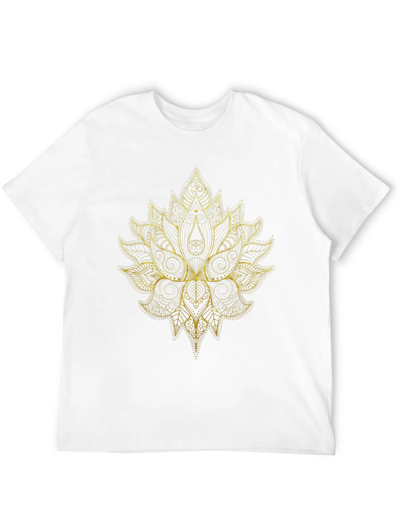 Mystic Gold Lotus Graphic Black T-Shirt