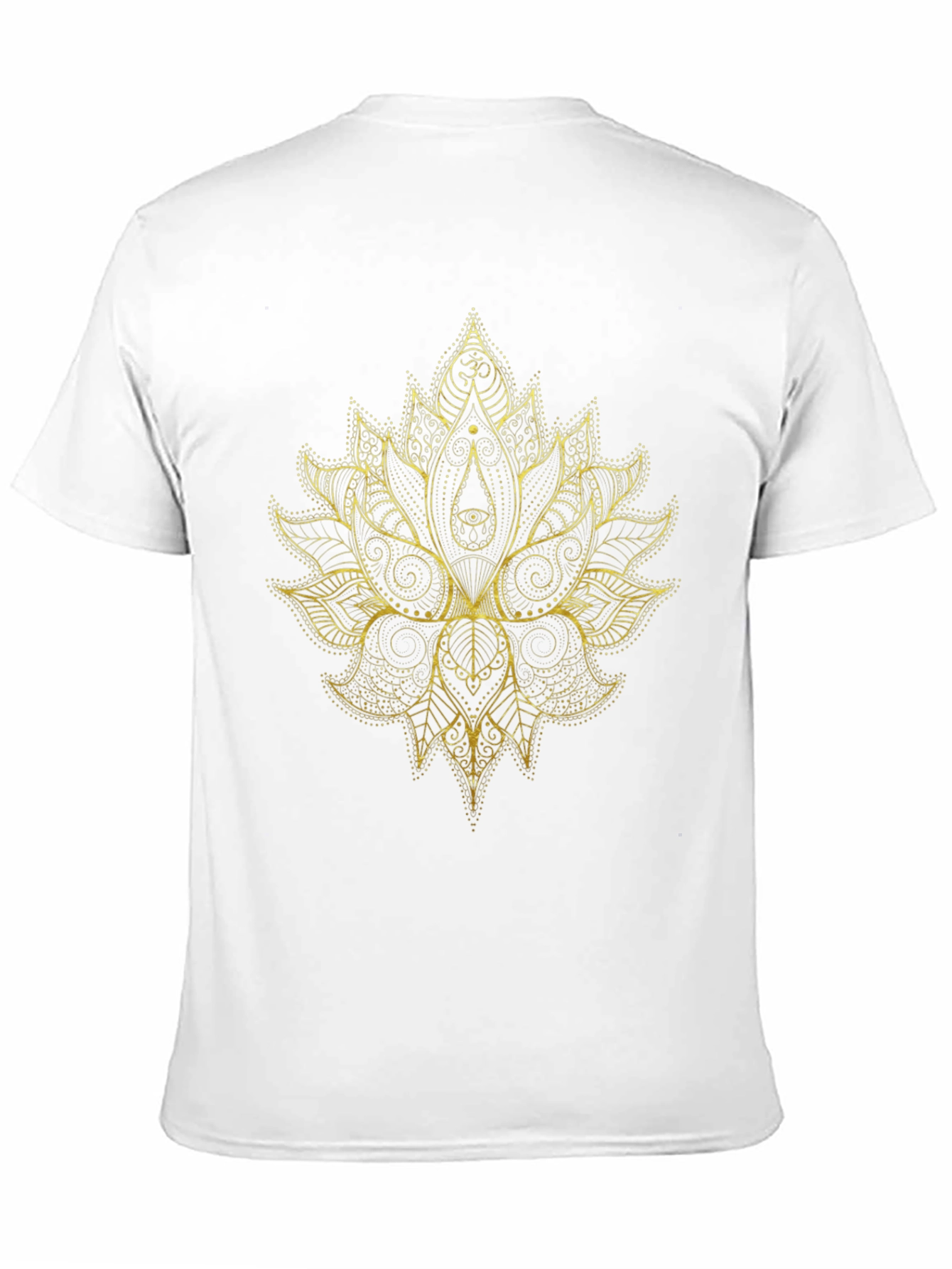 Mystic Gold Lotus Graphic Black T-Shirt