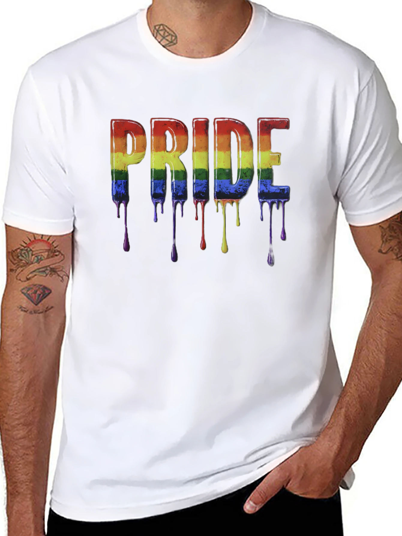 Pride Rainbow Drip T-Shirt - LGBTQ+ Pride Month Tee