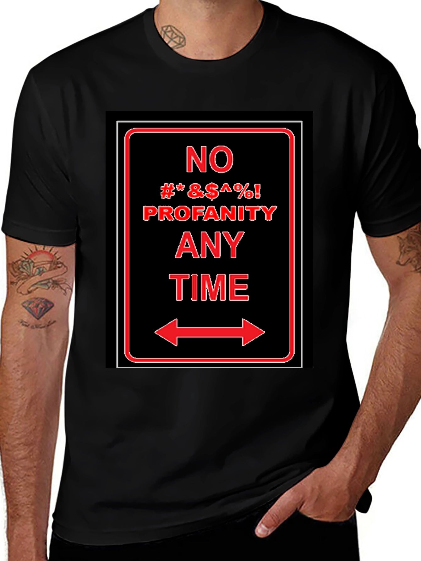 No Profanity Any Time Graphic T-Shirt