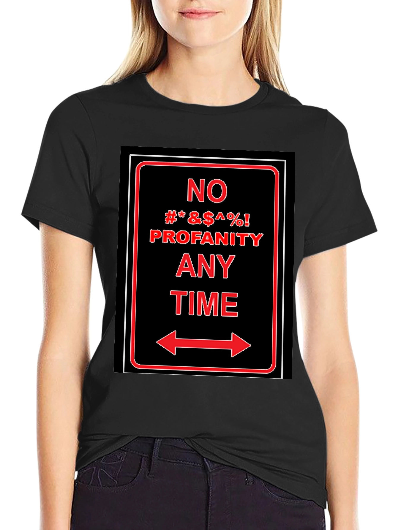 No Profanity Any Time Graphic T-Shirt