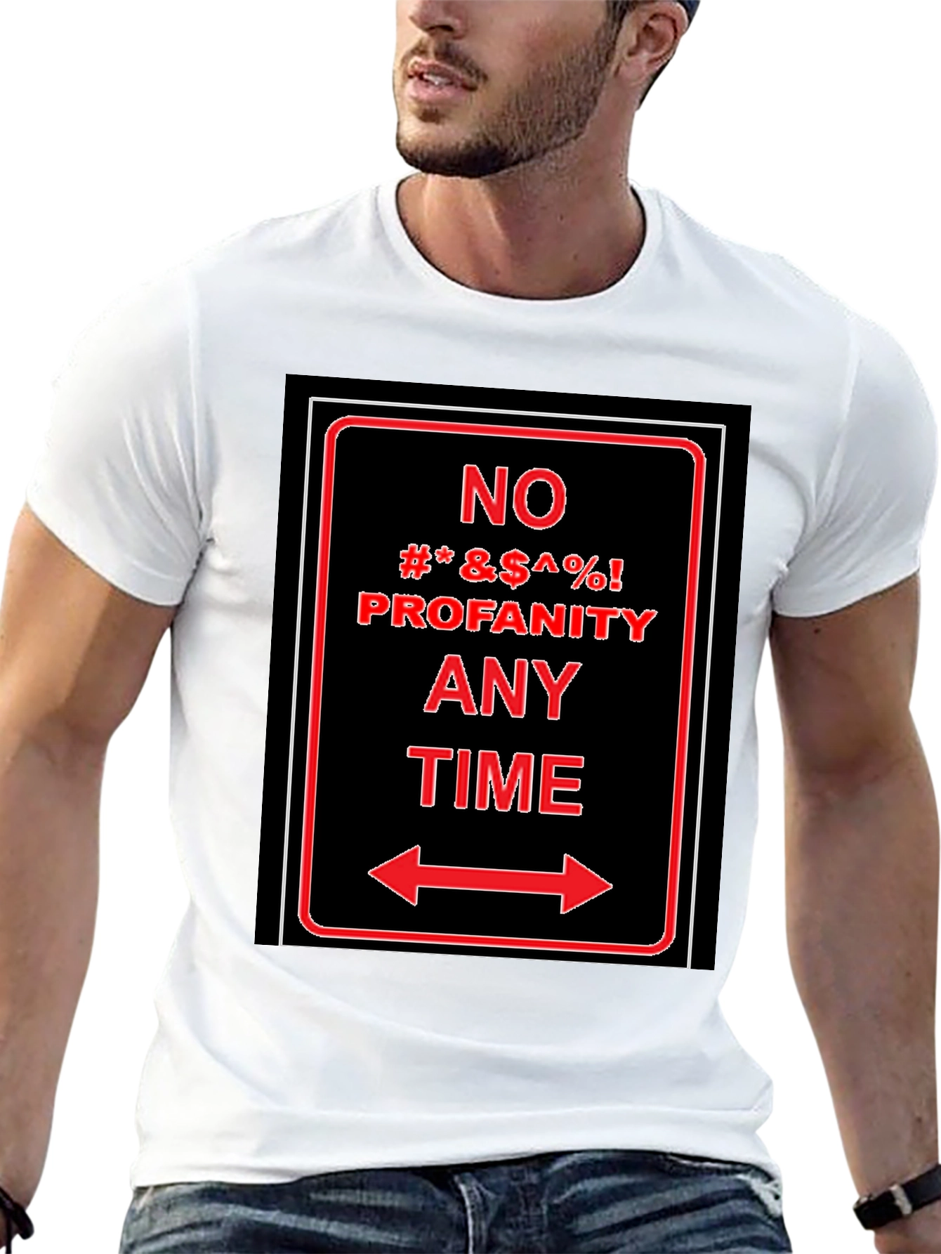 No Profanity Any Time Graphic T-Shirt