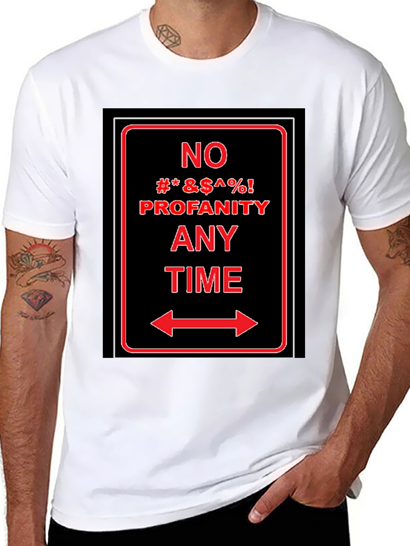 No Profanity Any Time Graphic T-Shirt