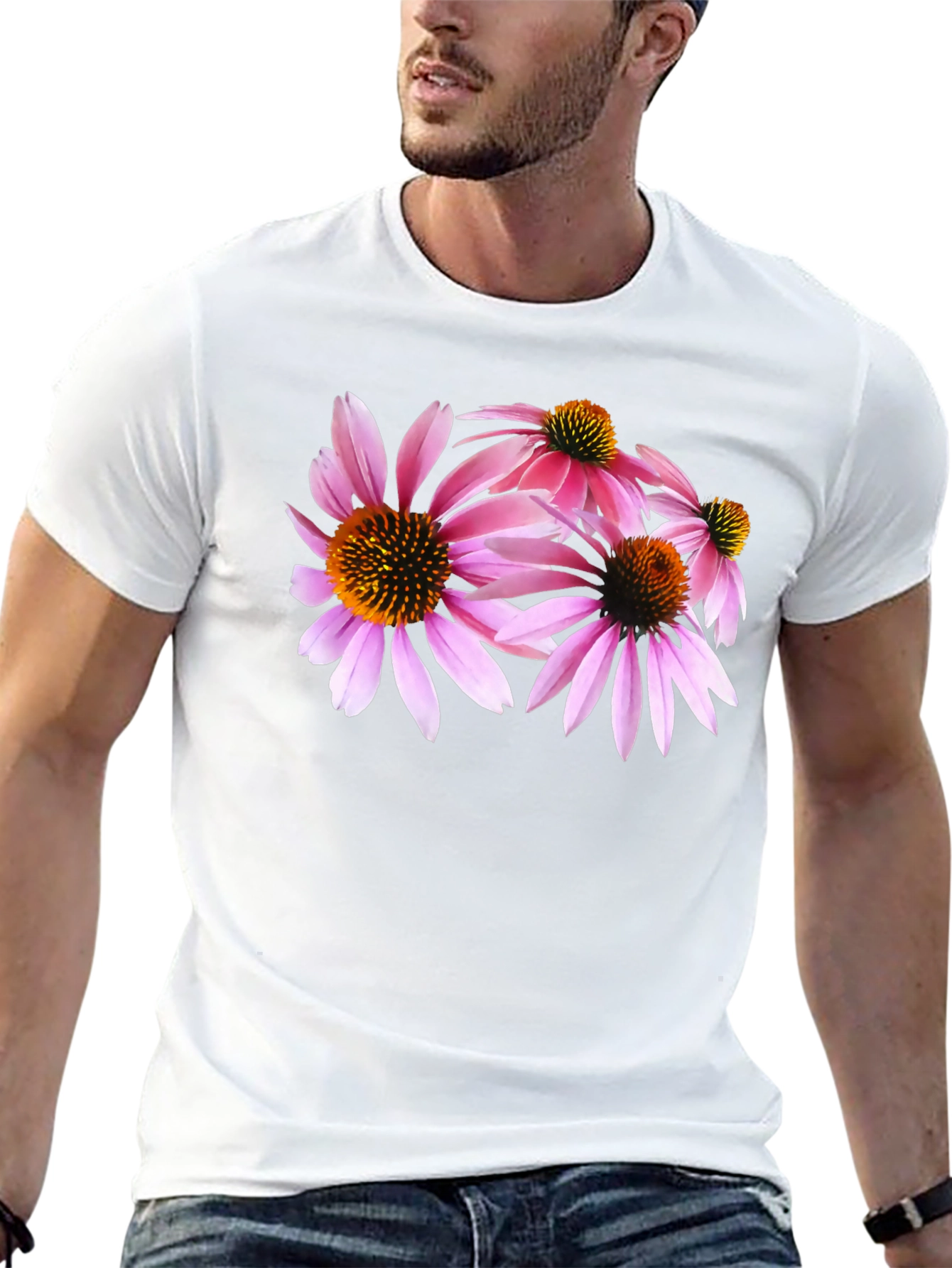 Floral Print Black T-Shirt - Trendy Casual Wear