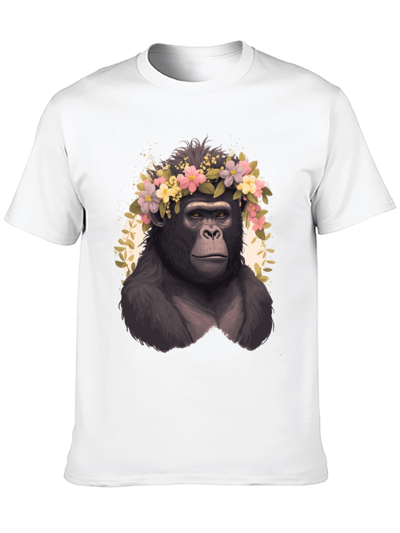 Gorilla Flower Crown Graphic Tee - Unisex