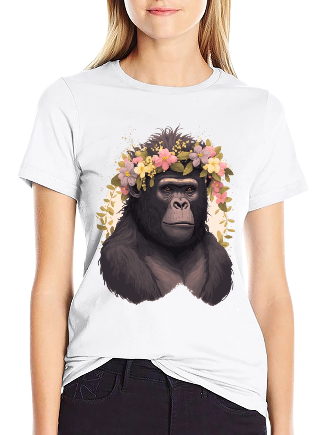 Gorilla Flower Crown Graphic Tee - Unisex