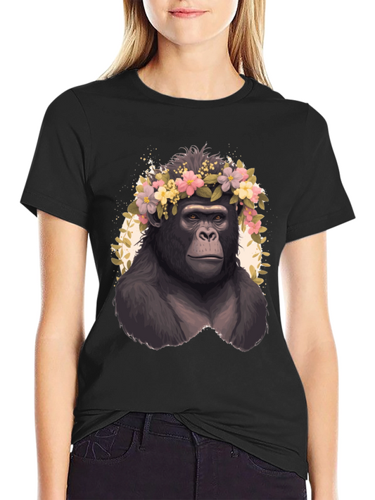Gorilla Flower Crown Graphic Tee - Unisex