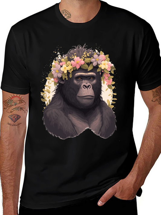 Gorilla Flower Crown Graphic Tee - Unisex