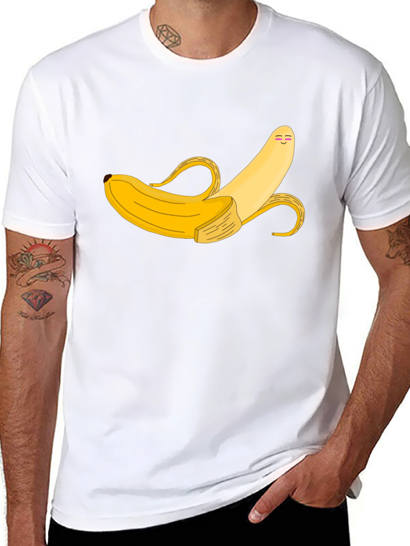 Banana Graphic Tee - Unique Cartoon Style