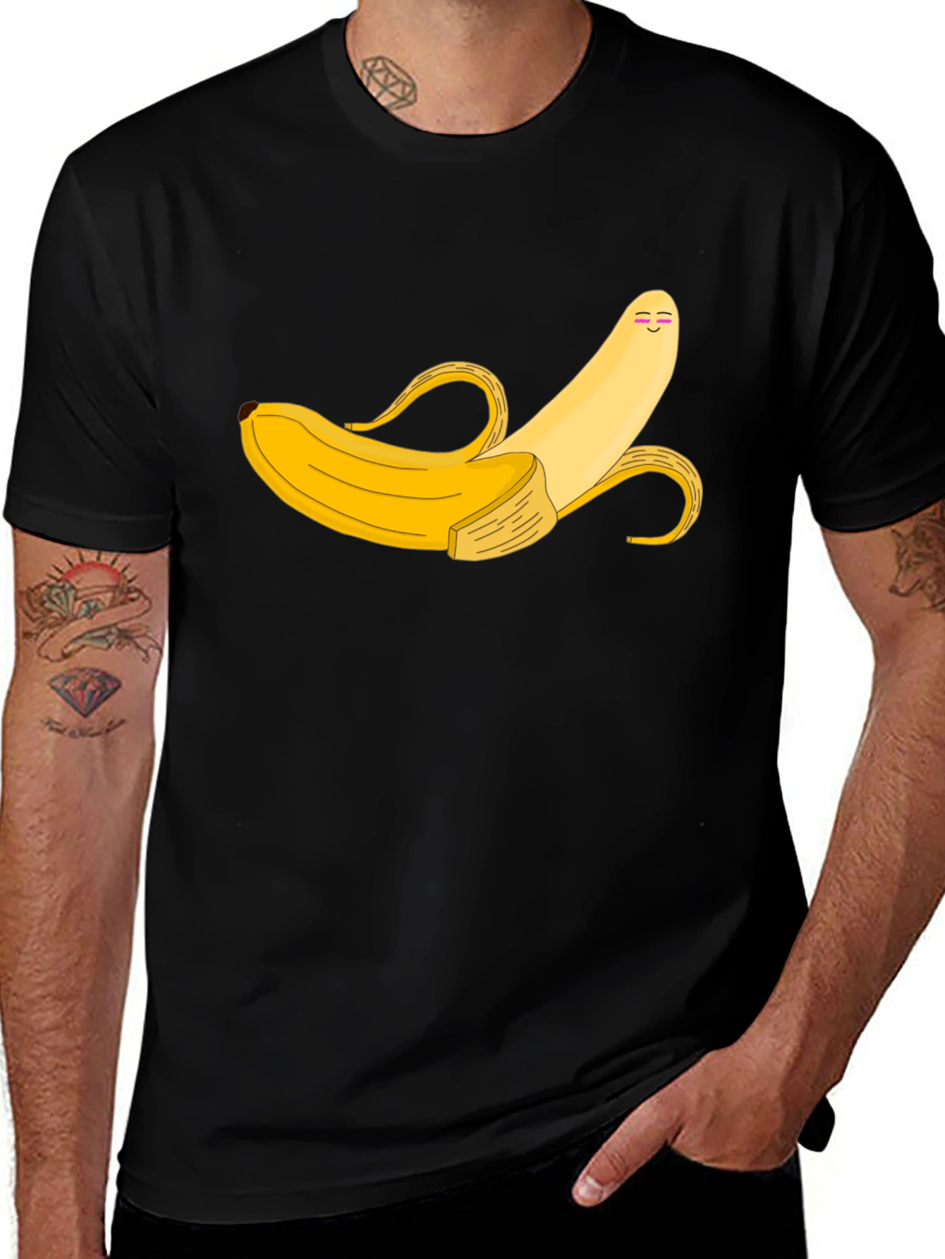 Banana Graphic Tee - Unique Cartoon Style