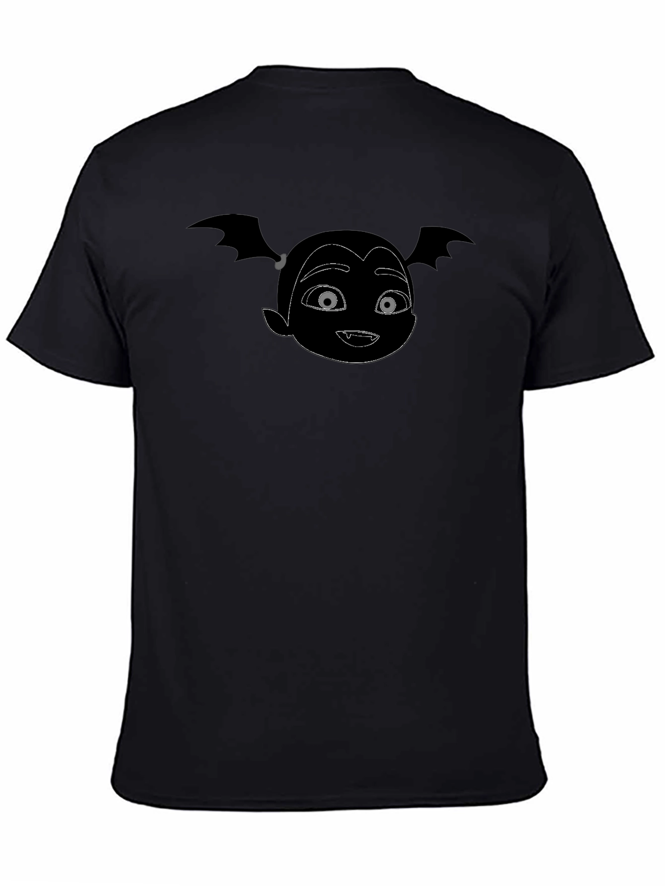 Vampire Girl Graphic Tee - Black Cotton T-Shirt