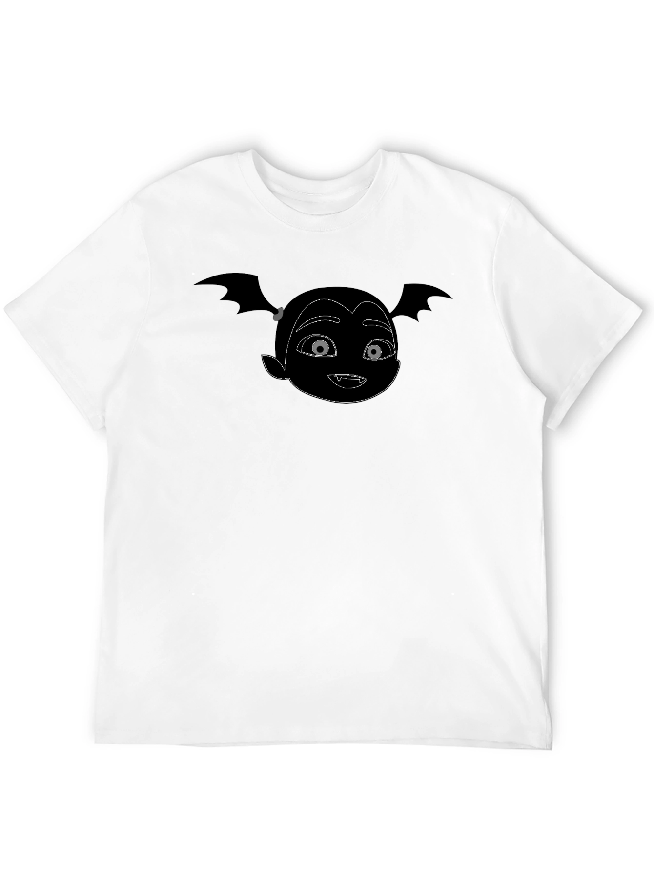 Vampire Girl Graphic Tee - Black Cotton T-Shirt