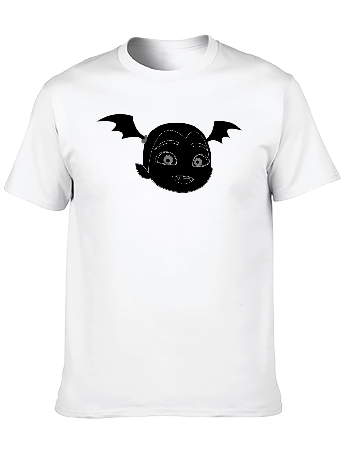 Vampire Girl Graphic Tee - Black Cotton T-Shirt