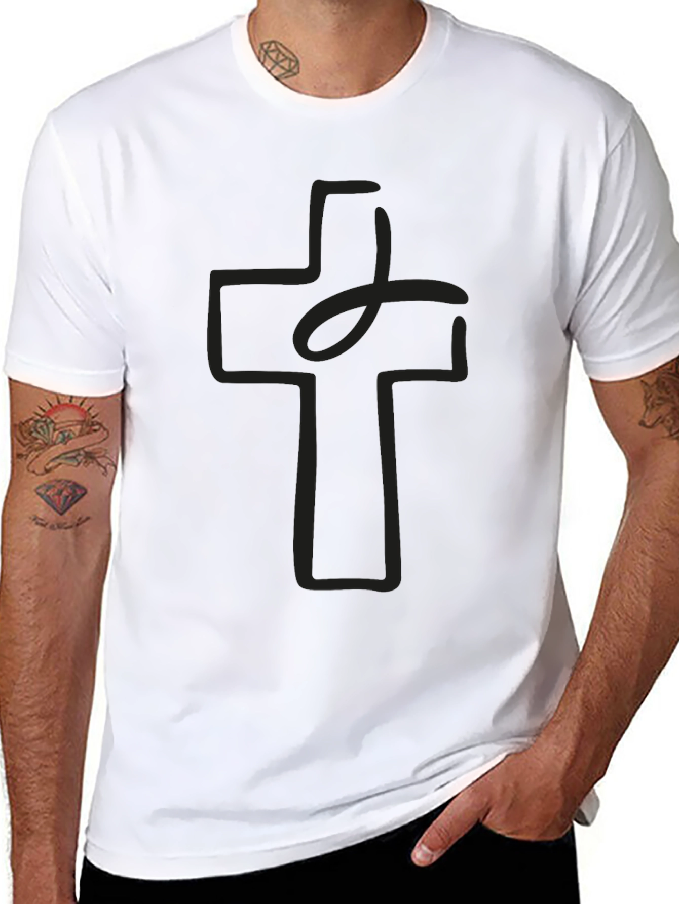 Faithful Cross Graphic Tee - Soft Cotton Blend