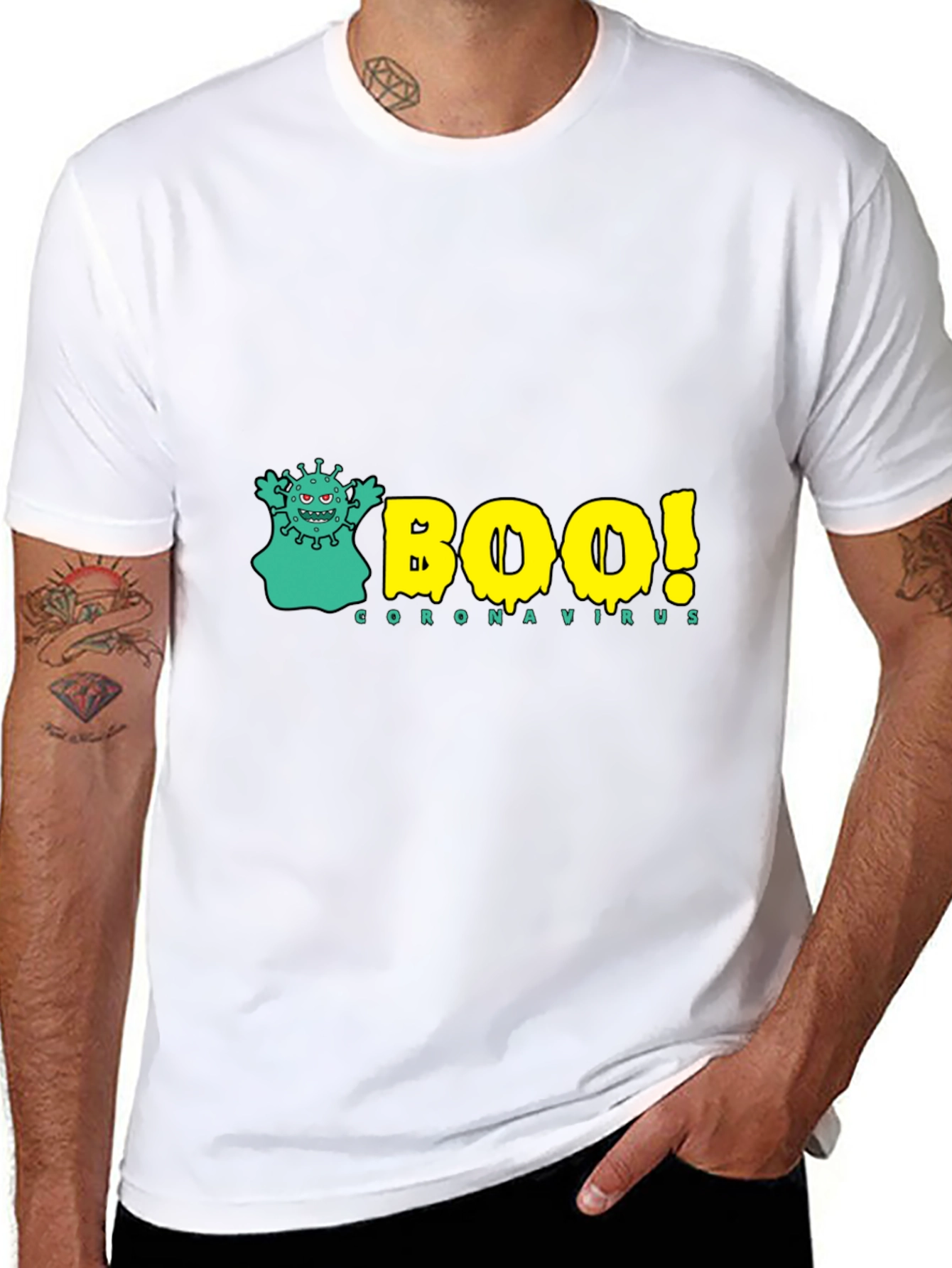 Boo Coronavirus Black T-Shirt